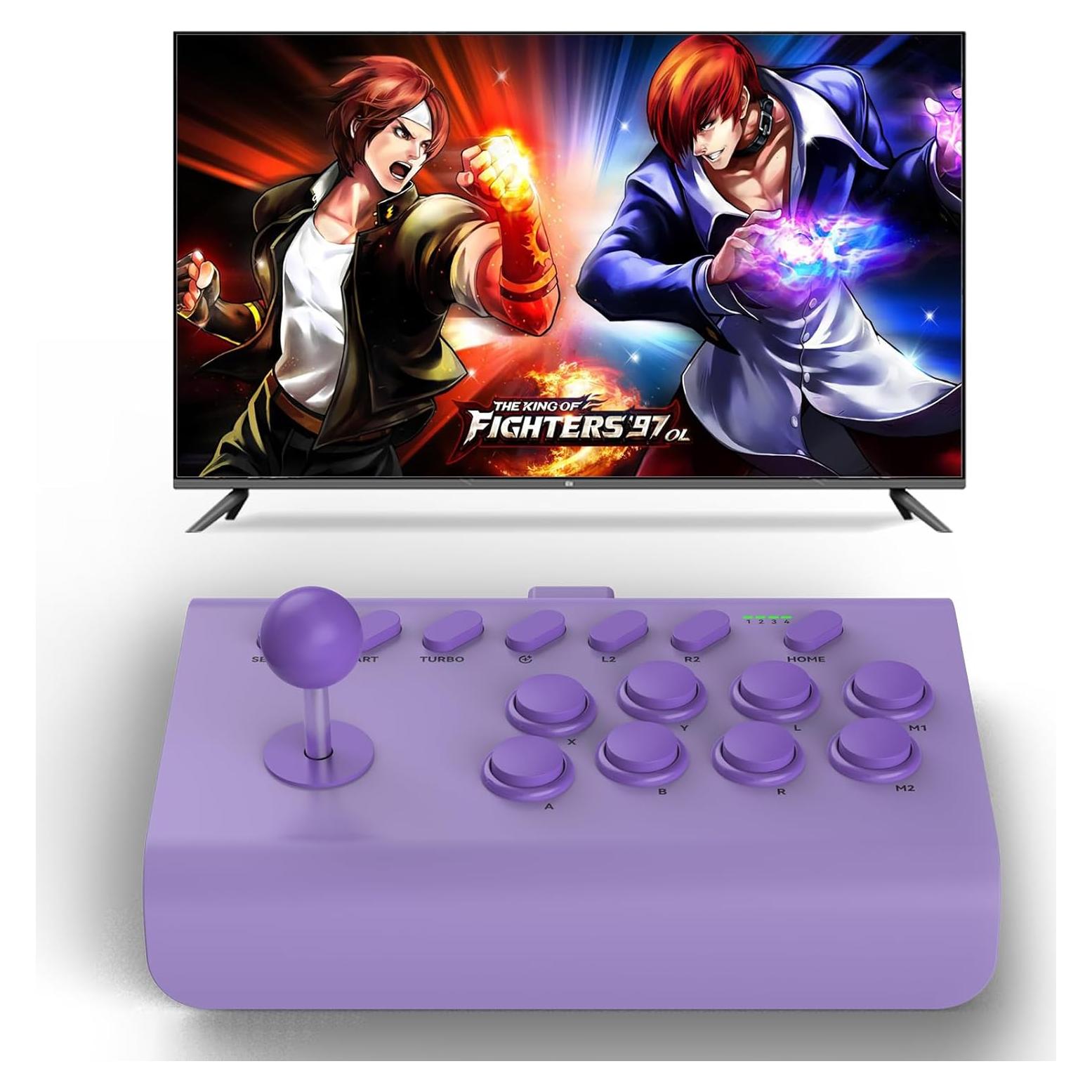 Koiiko Joystick Arcade para Switch/PS4/PC - Inalámbrico Púrpura