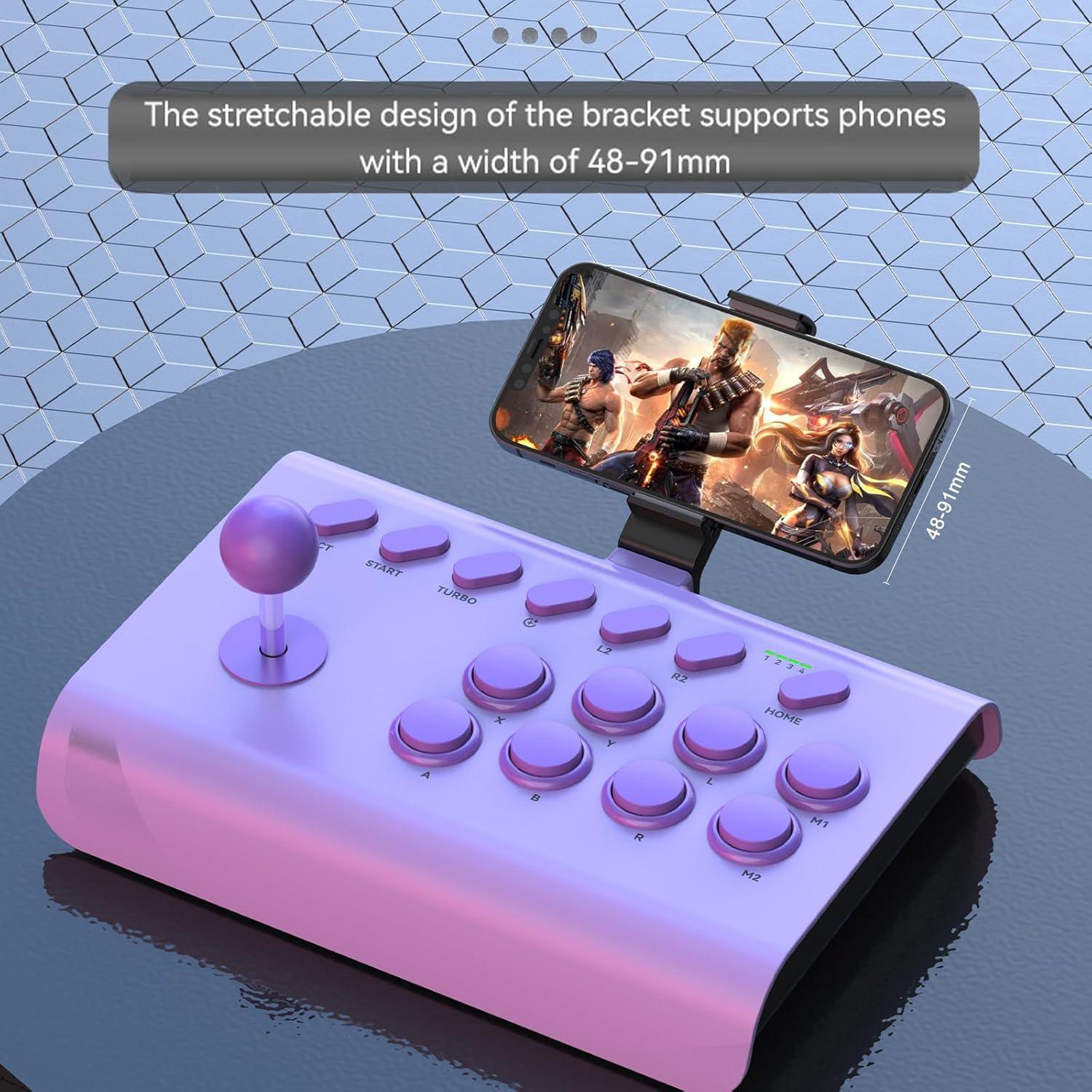 Koiiko Joystick Arcade para Switch/PS4/PC - Inalámbrico Púrpura