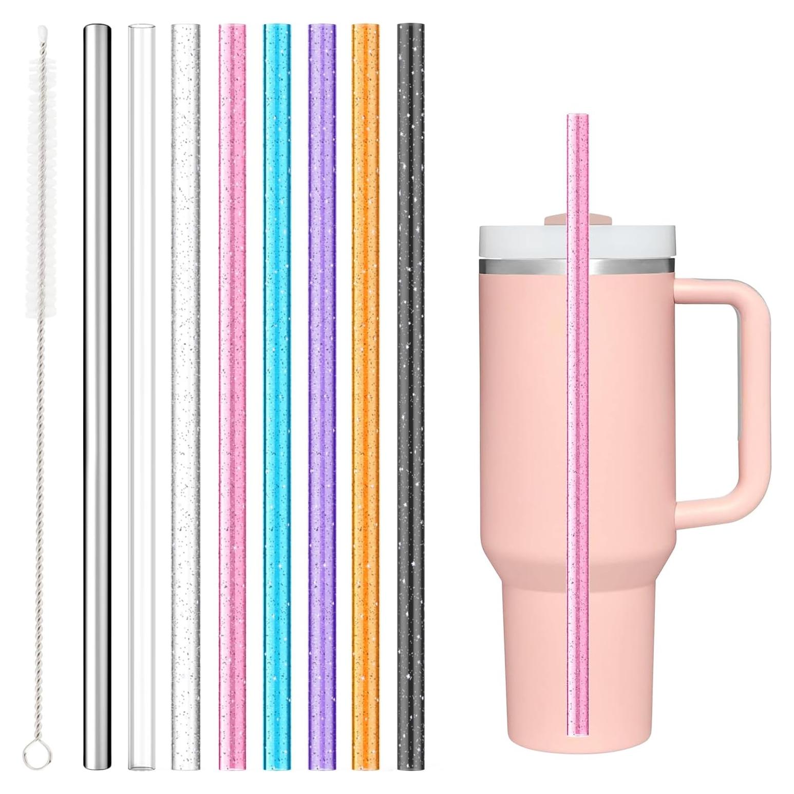 8 Pajillas Reutilizables Alwenid para Vaso Stanley y Owala