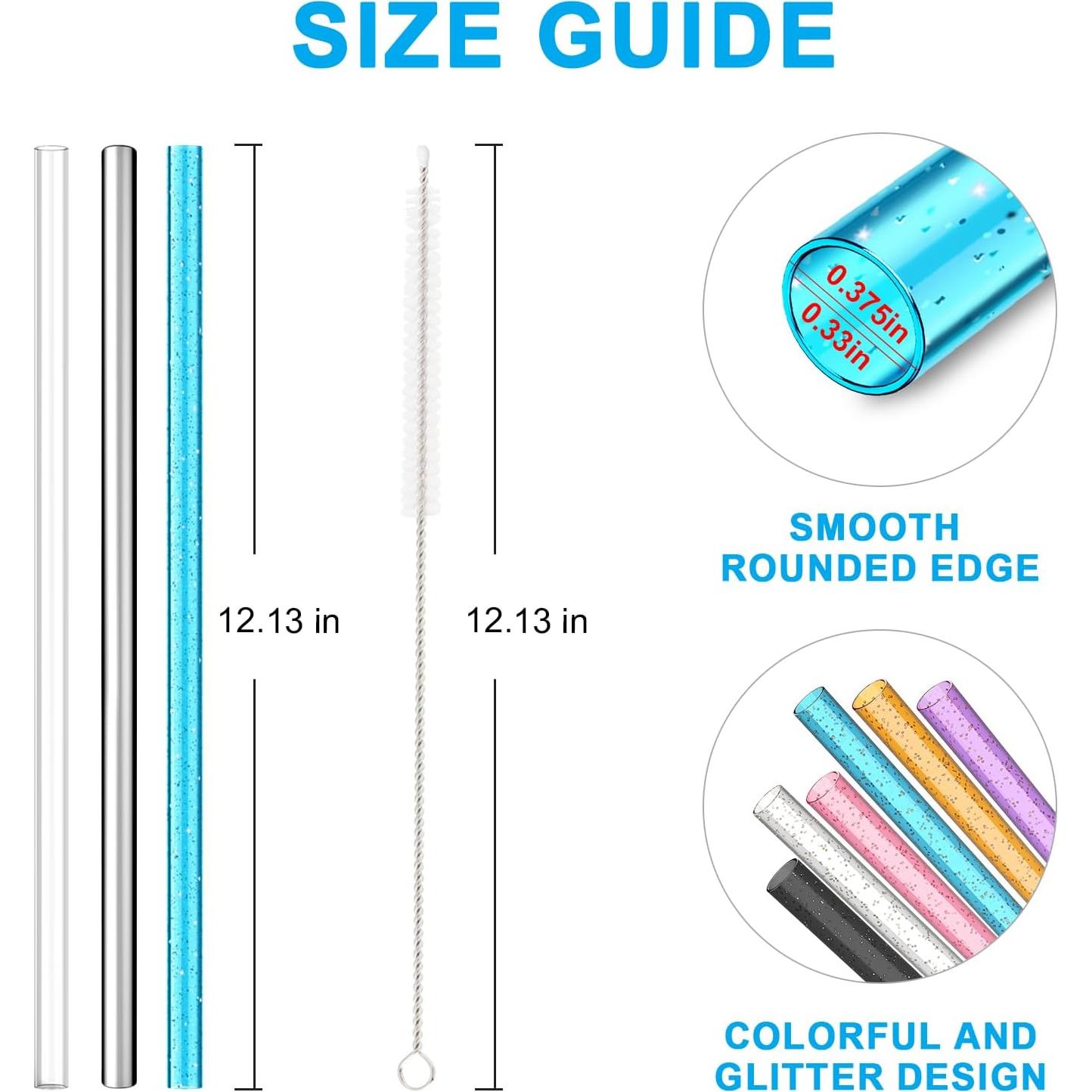 8 Pajillas Reutilizables Alwenid para Vaso Stanley y Owala