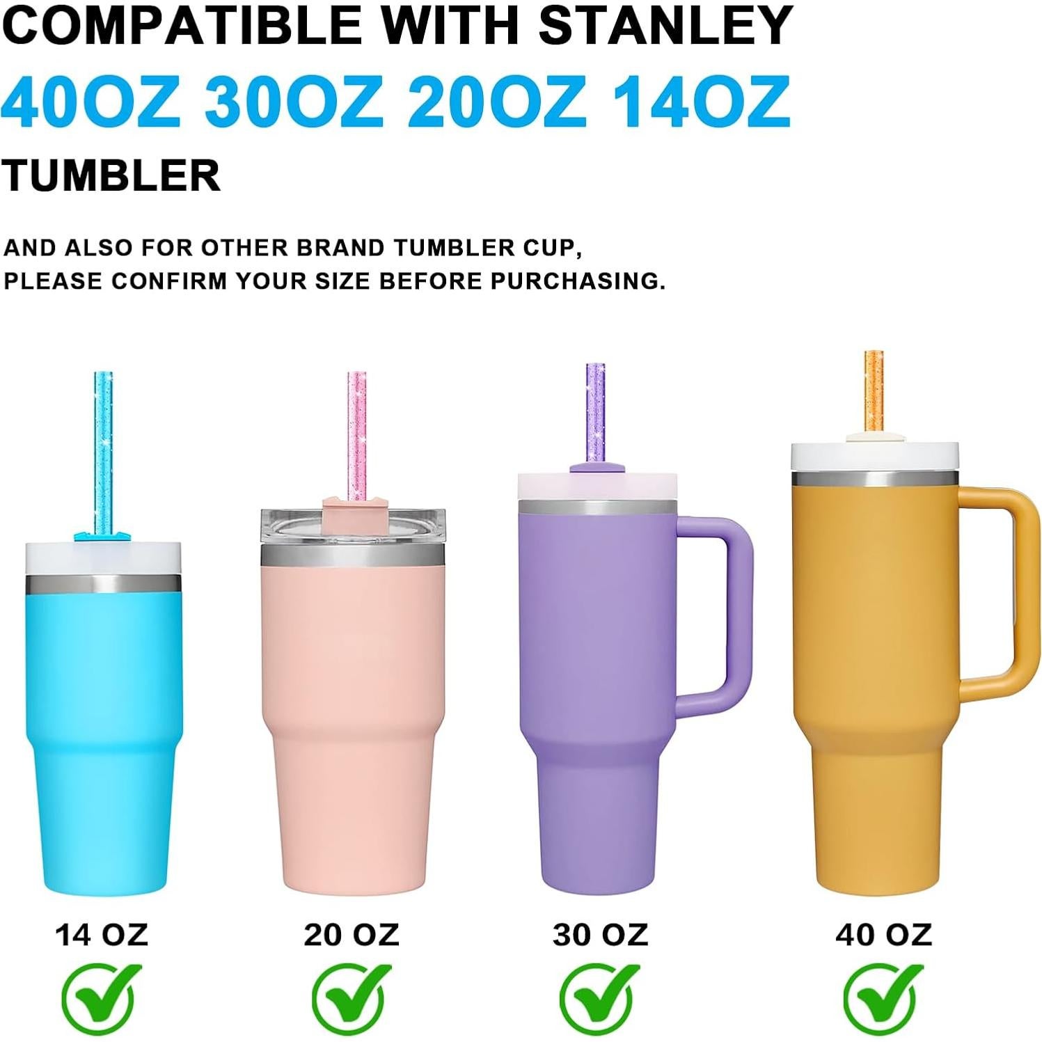 8 Pajillas Reutilizables Alwenid para Vaso Stanley y Owala