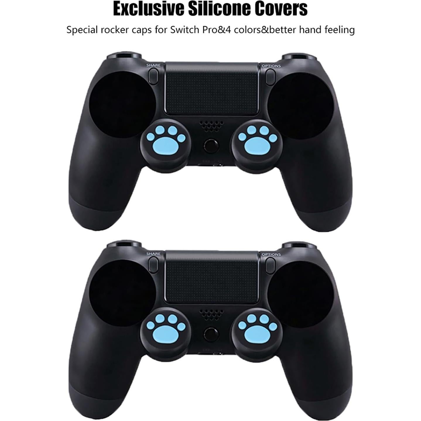 Patas de Gato Silicona Hakeeta para Joystick PS4/PS3/Switch Pro - 4 Colores