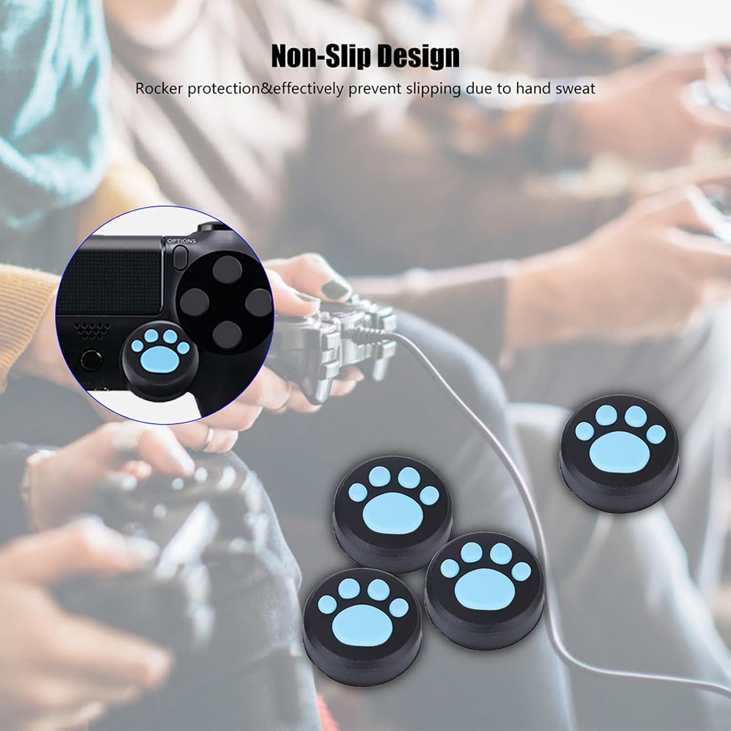 Patas de Gato Silicona Hakeeta para Joystick PS4/PS3/Switch Pro - 4 Colores