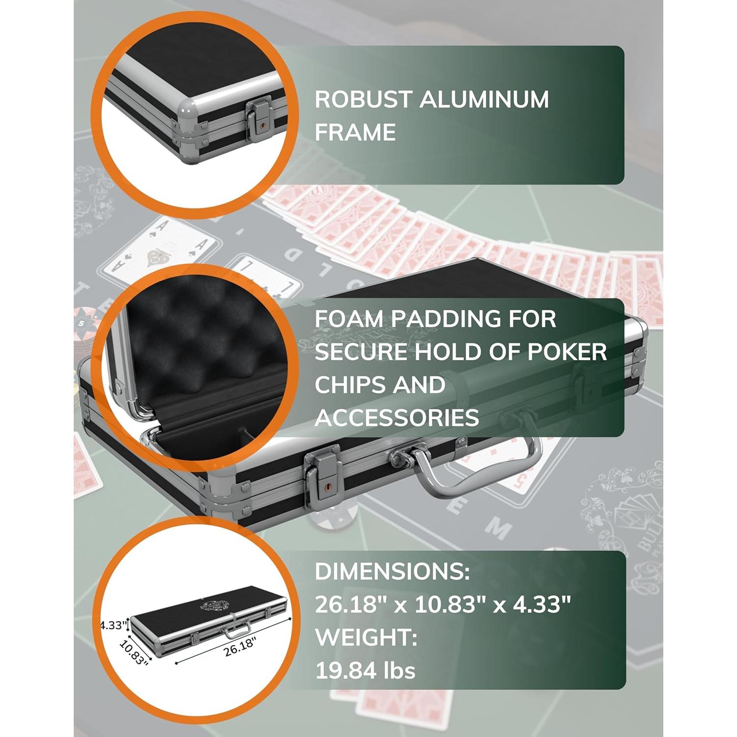 Juego de Póker PJ Games 500 Fichas Arcilla y Cartas