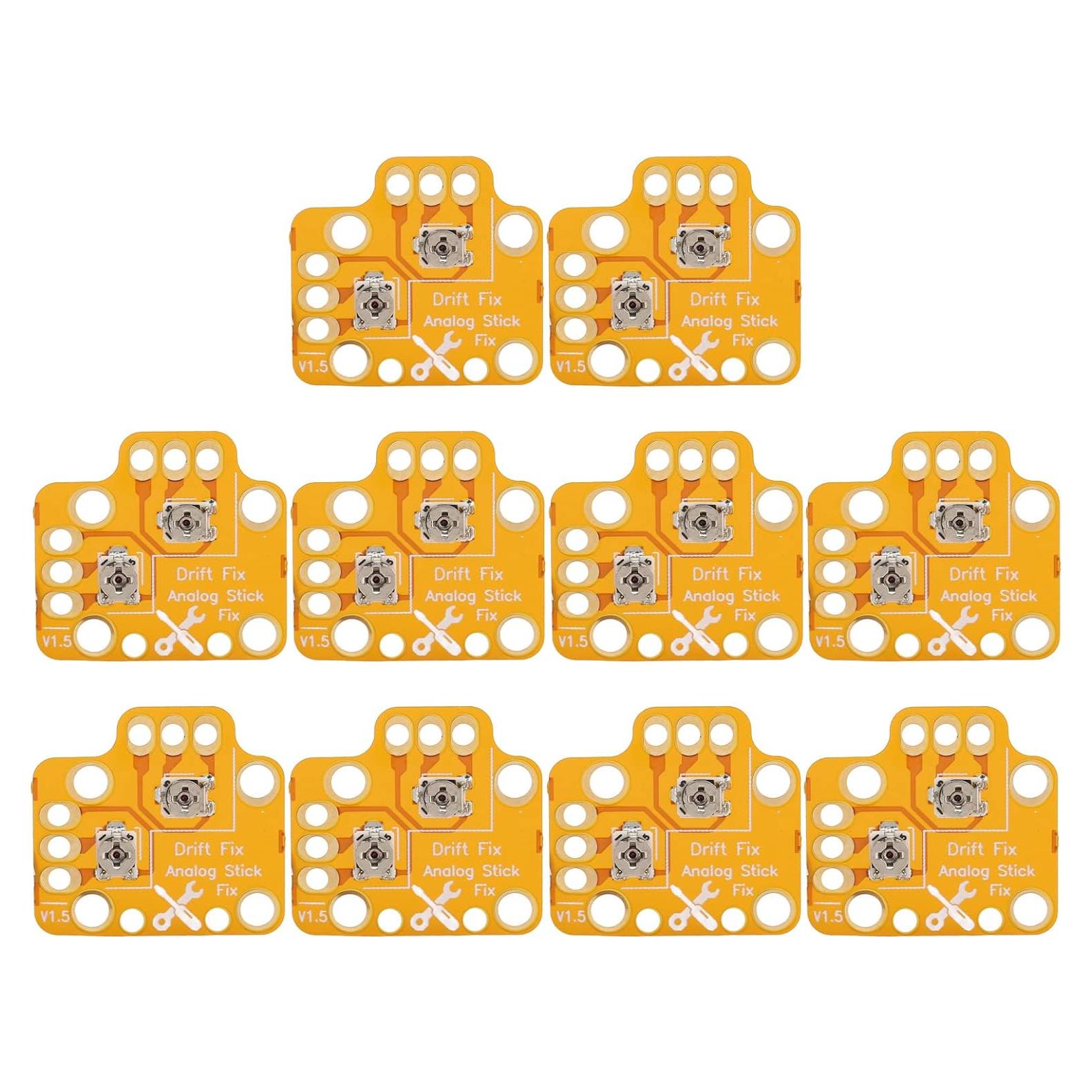 10 Placas de Reparación de Deriva Joystick PUSOKEI Dorado