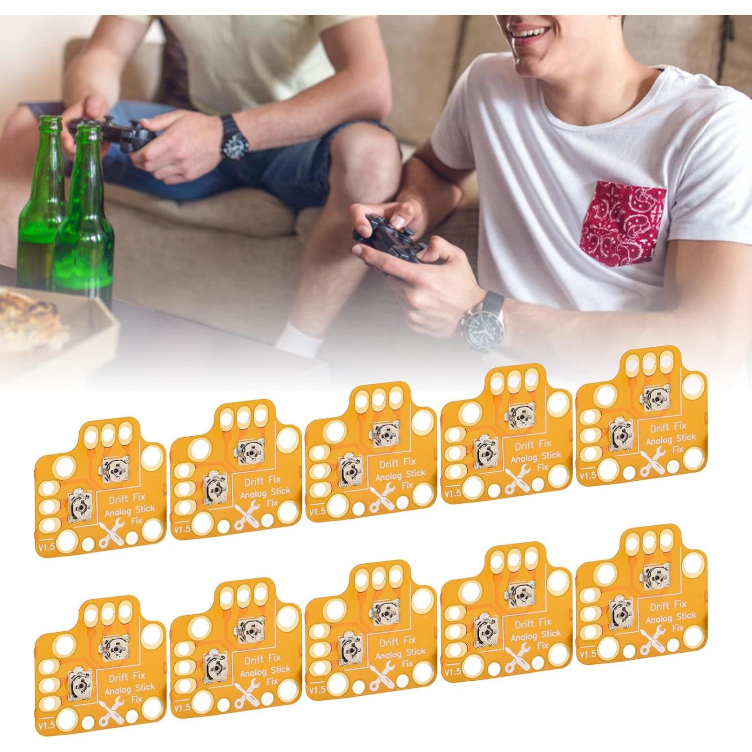 10 Placas de Reparación de Deriva Joystick PUSOKEI Dorado