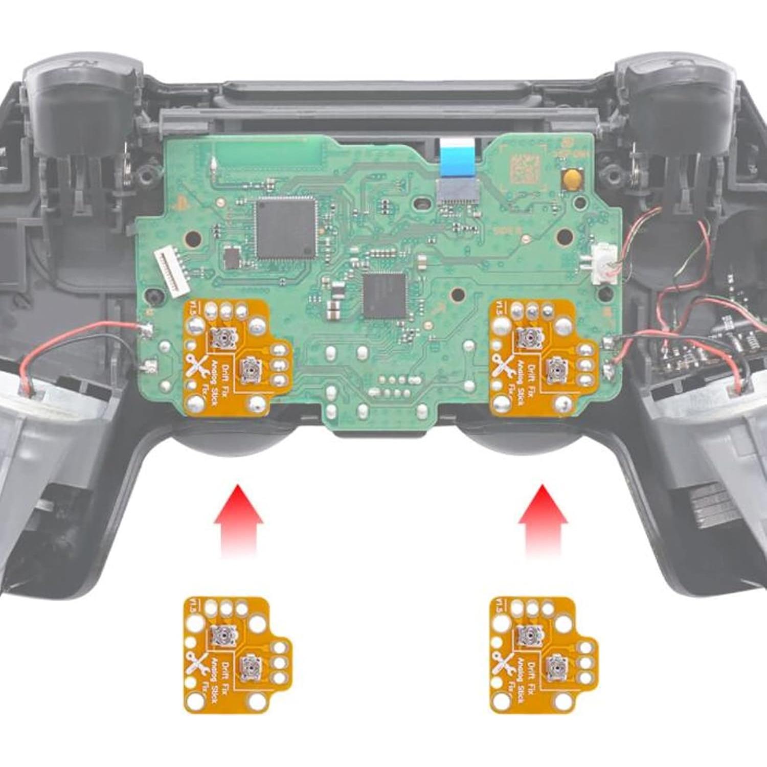 10 Placas de Reparación de Deriva Joystick PUSOKEI Dorado
