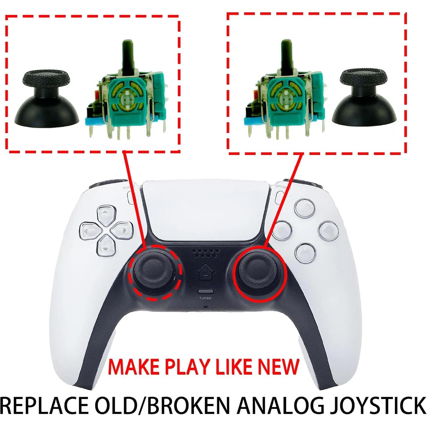 Joystick Analógico 3D CTHTBZ para Controlador PS5 - 2 Piezas
