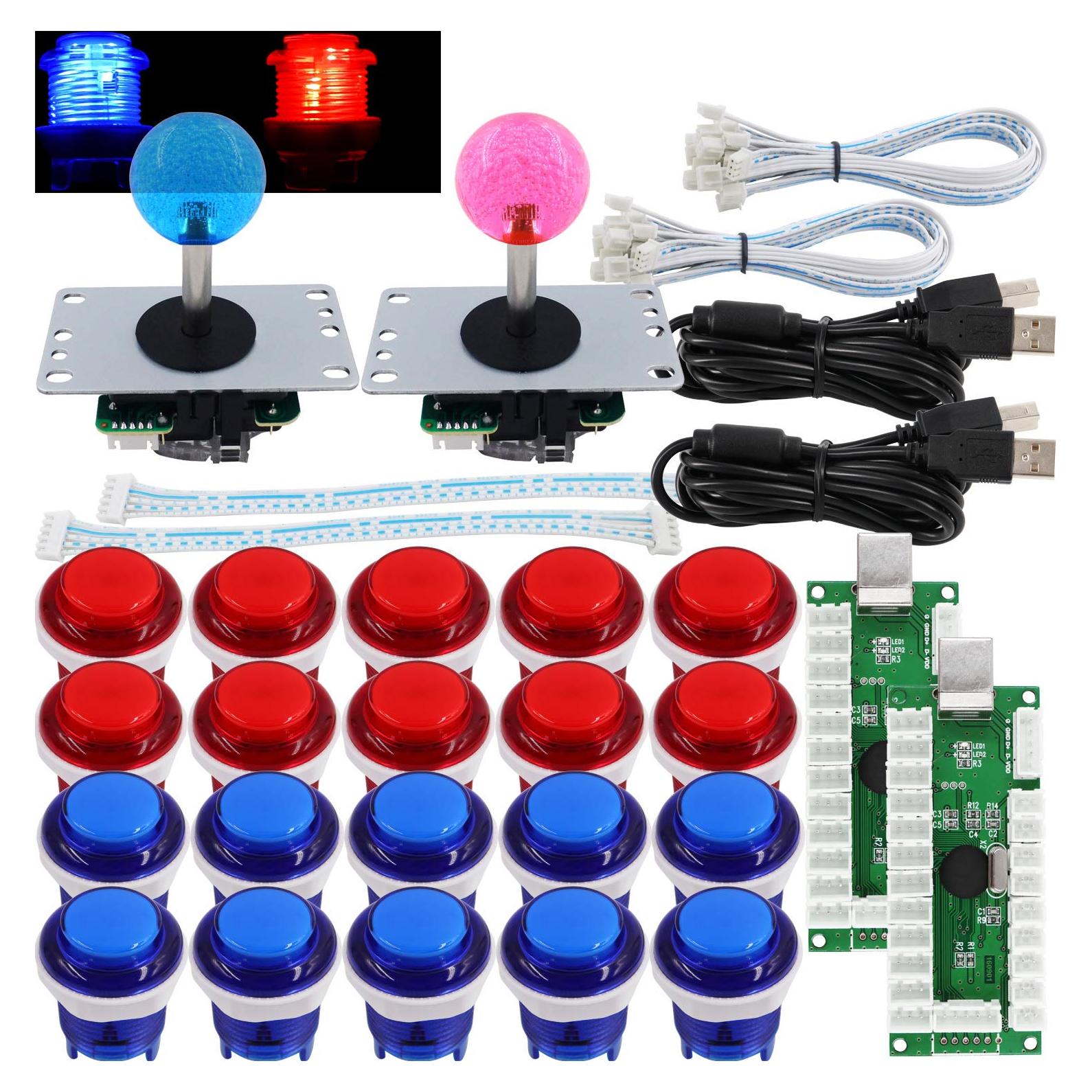 Controlador de Juego SJ@JX para 2 Jugadores DIY LED
