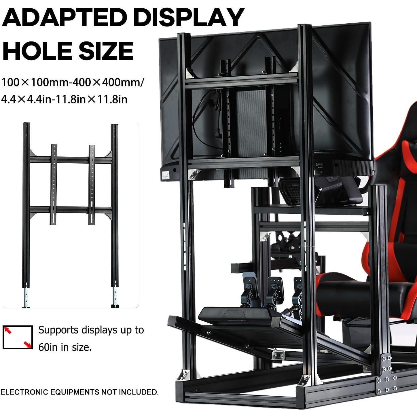 Soporte de Simulador de Carreras Anman con Monitor Ajustable