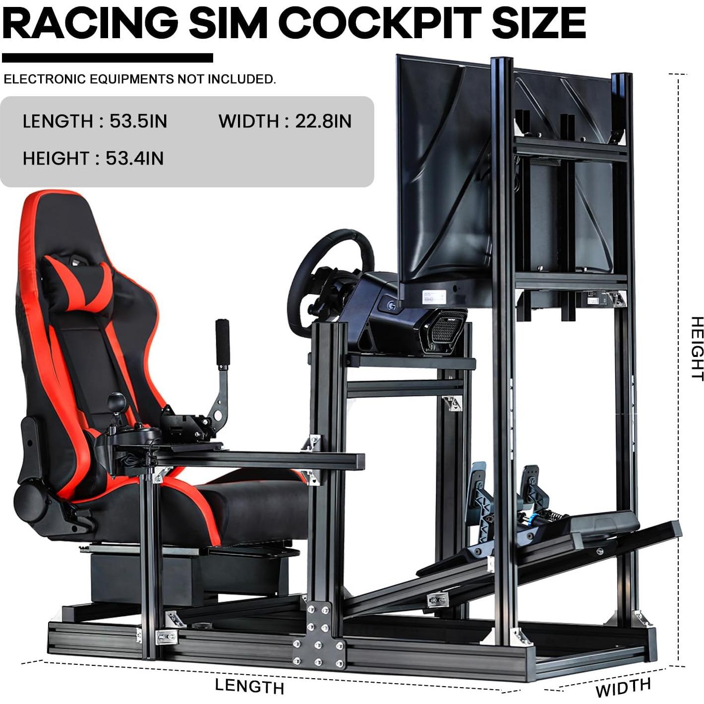 Soporte de Simulador de Carreras Anman con Monitor Ajustable