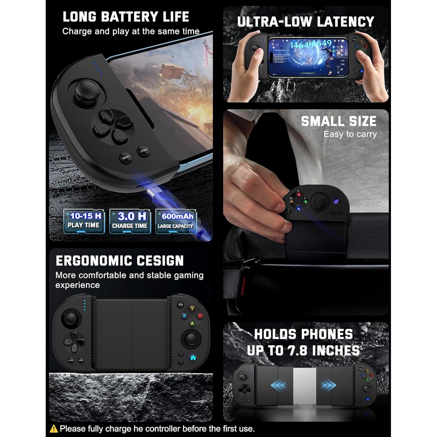 Controlador Joso Inalámbrico para iPhone y Android - Negro