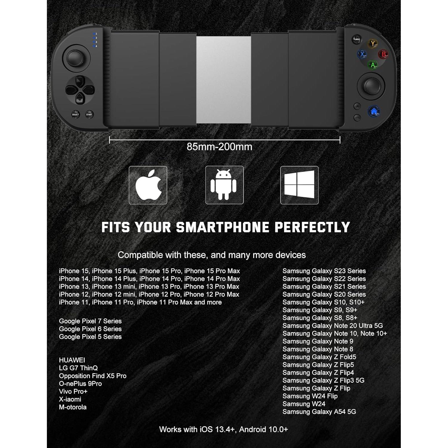 Controlador Joso Inalámbrico para iPhone y Android - Negro