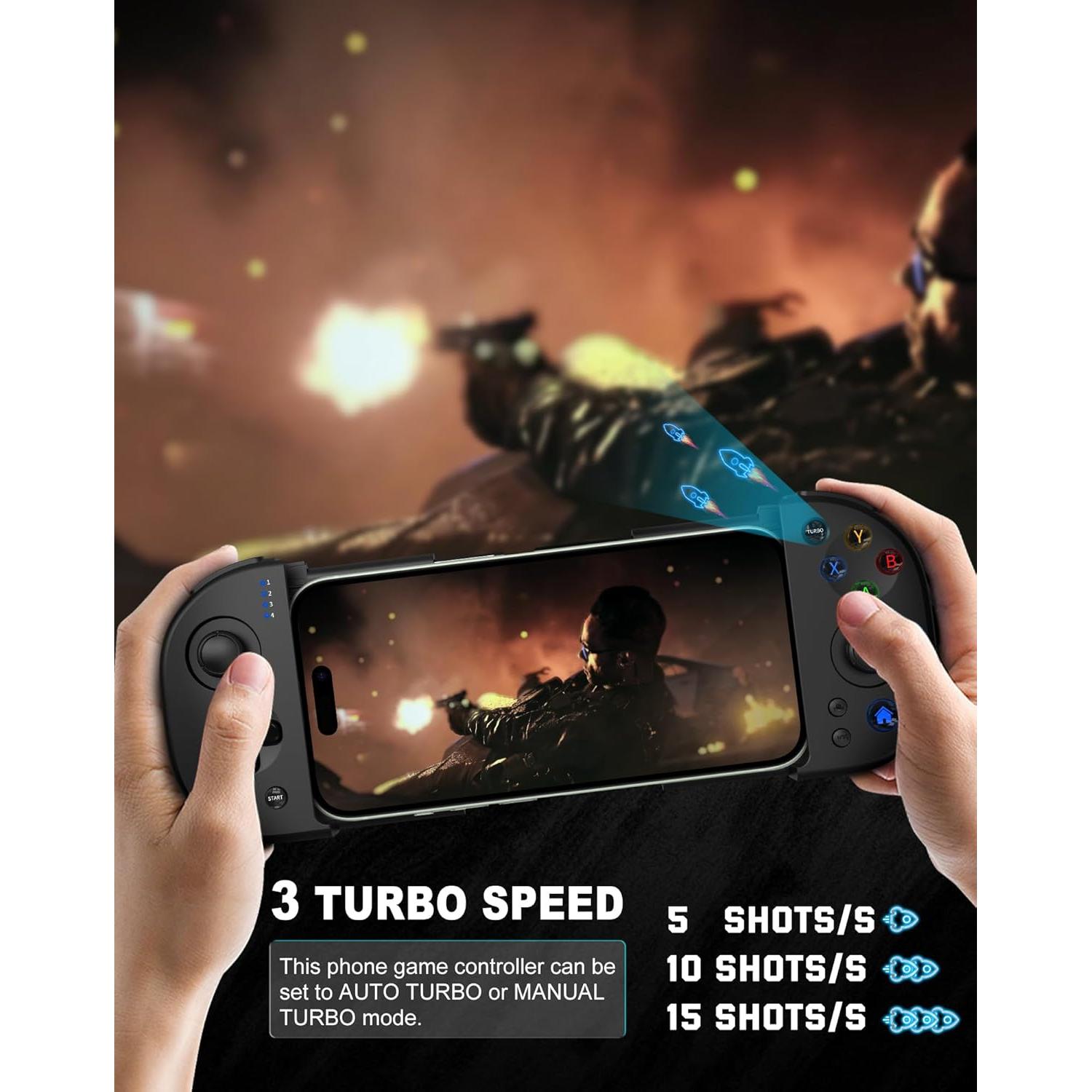 Controlador Joso Inalámbrico para iPhone y Android - Negro