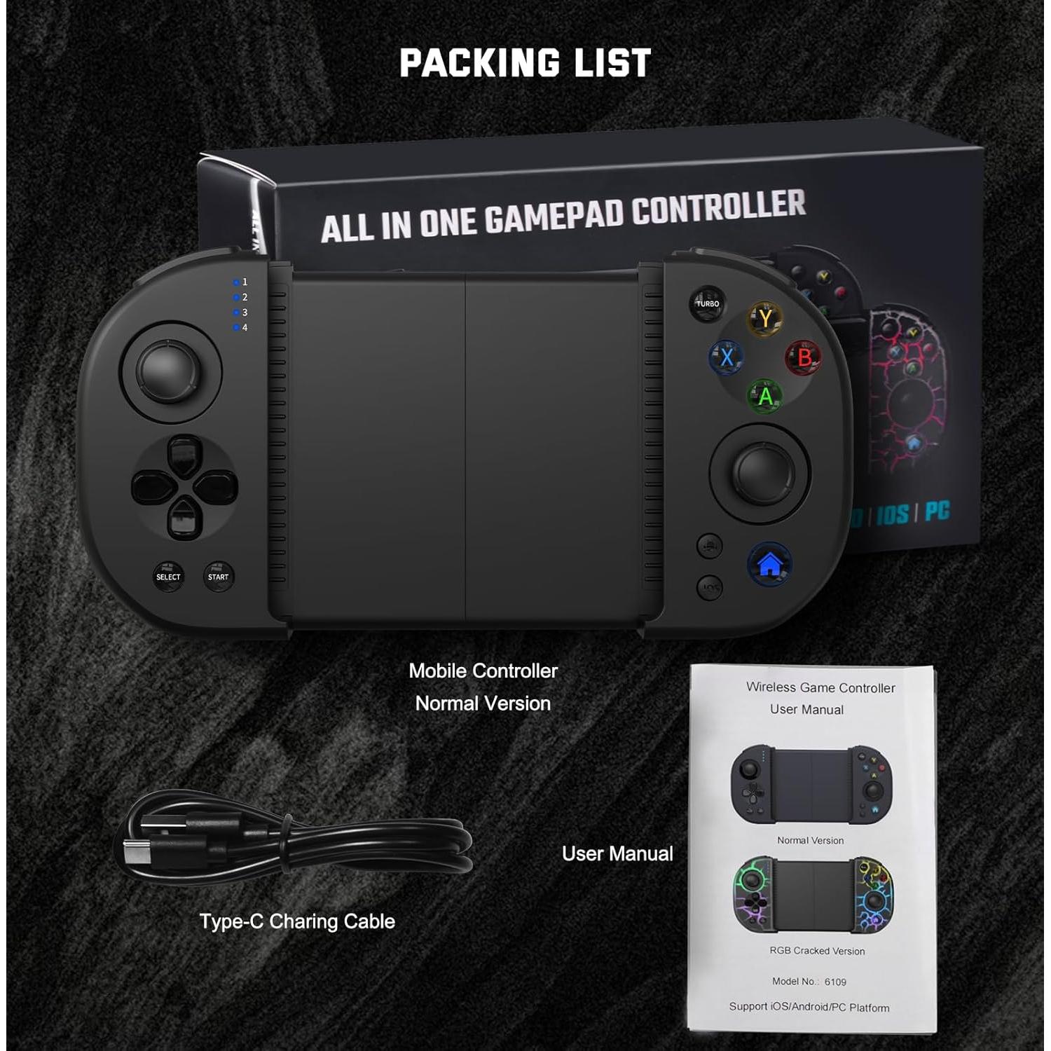 Controlador Joso Inalámbrico para iPhone y Android - Negro