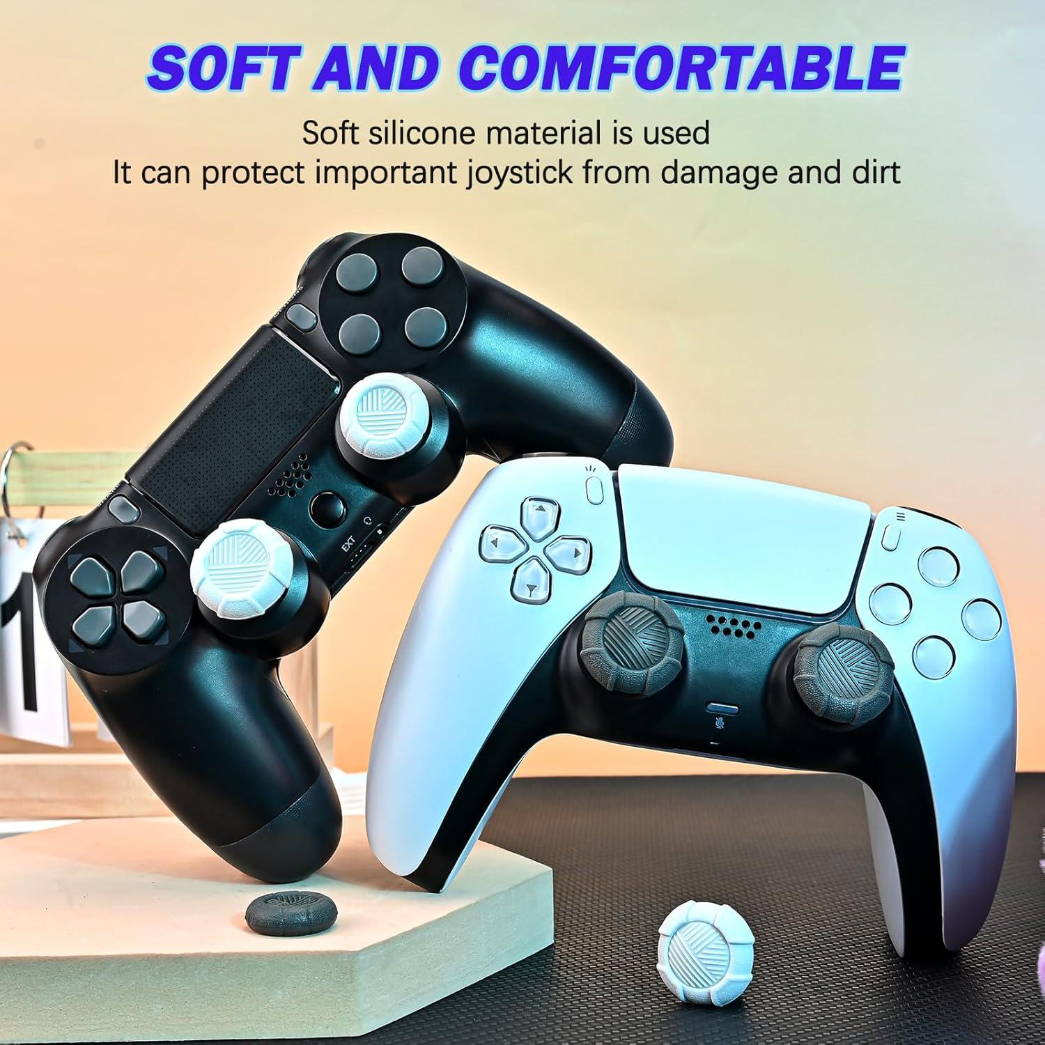 Tapas de Agarre DLseego para Controladores Xbox y PS5 - Gris Negro