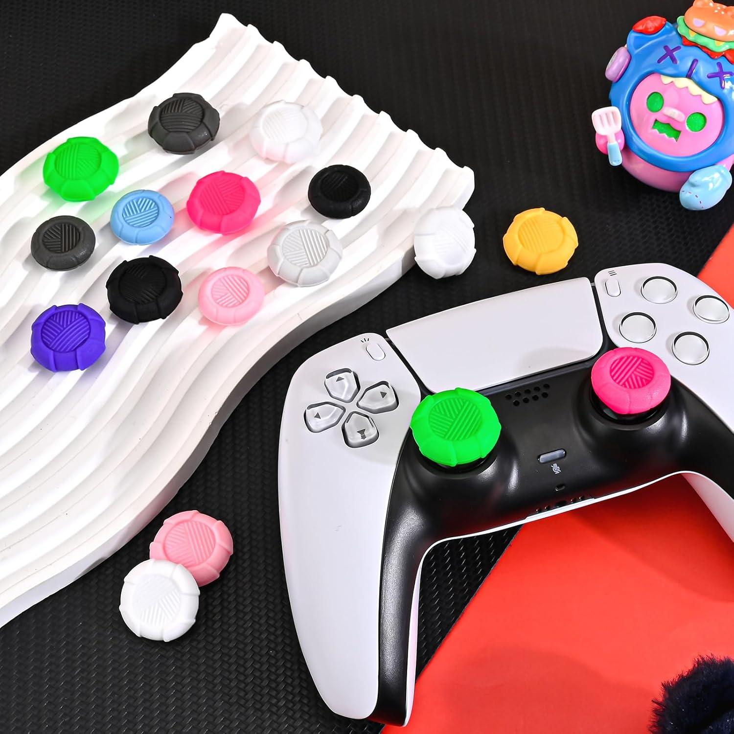 Tapas de Agarre DLseego para Controladores Xbox y PS5 - Gris Negro