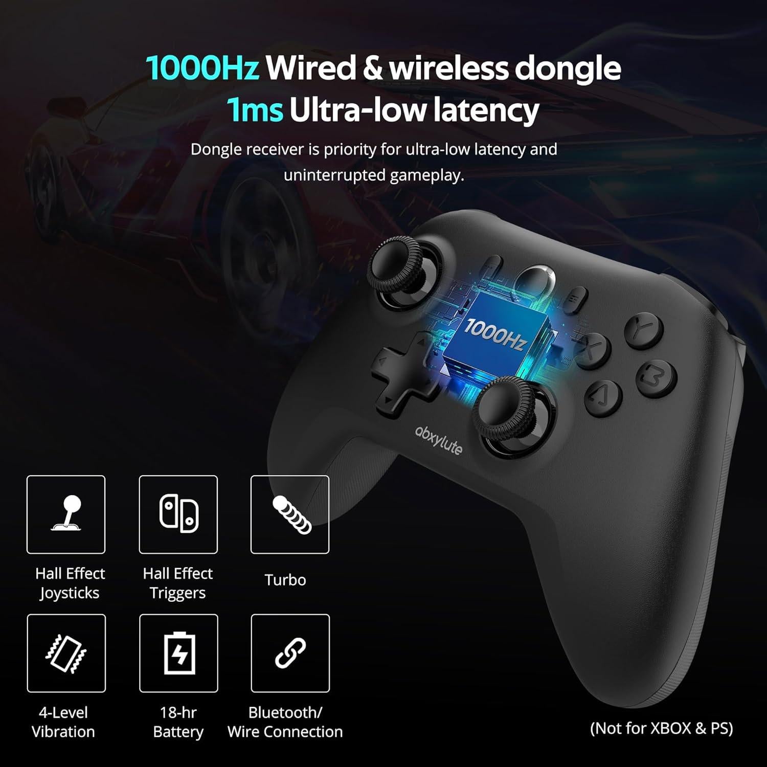 Controlador Inalámbrico C6 abxylute para PC y Switch - 1000Hz