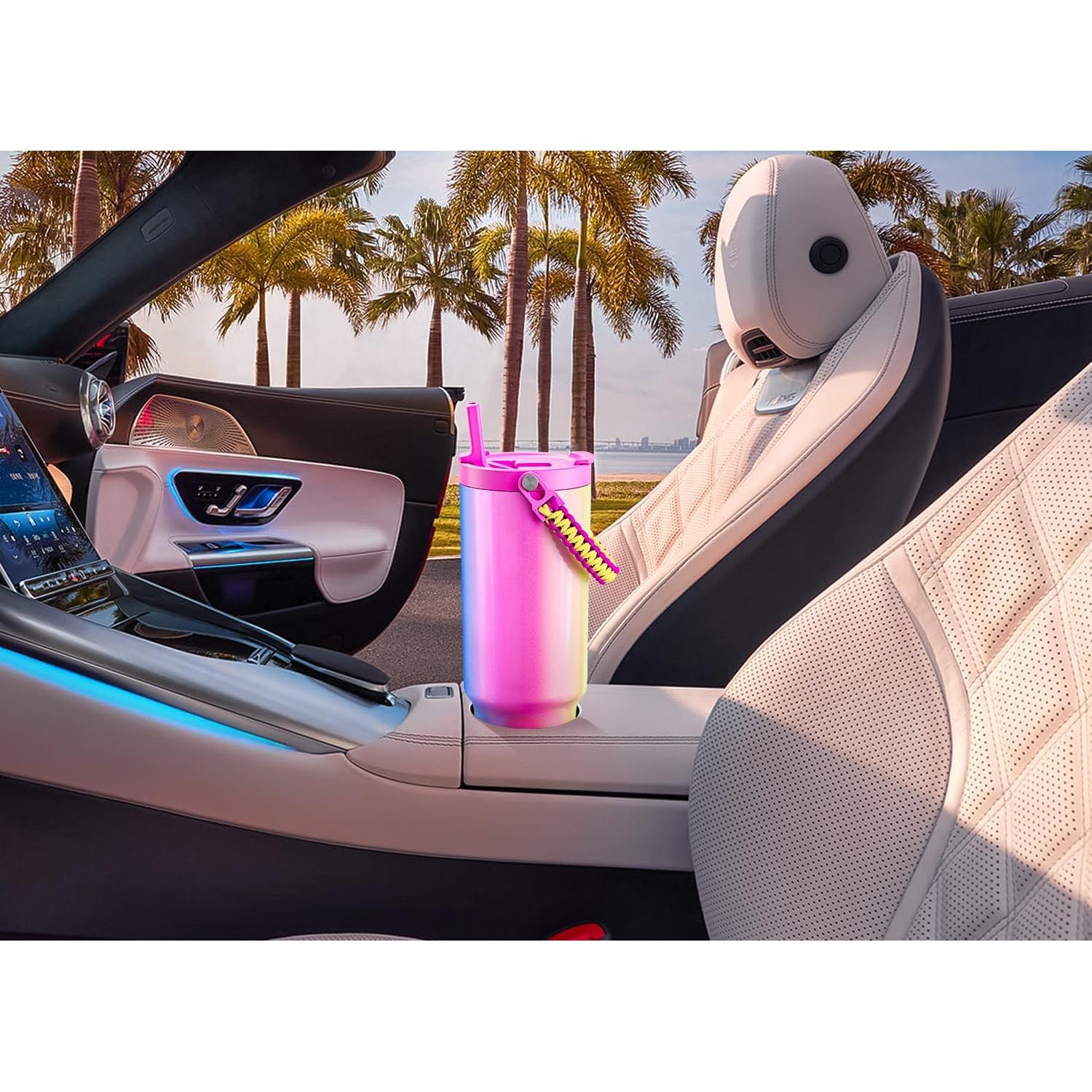 Taza Aislada Meoky 1.2 L con Asa y Popote, Color Carnaval