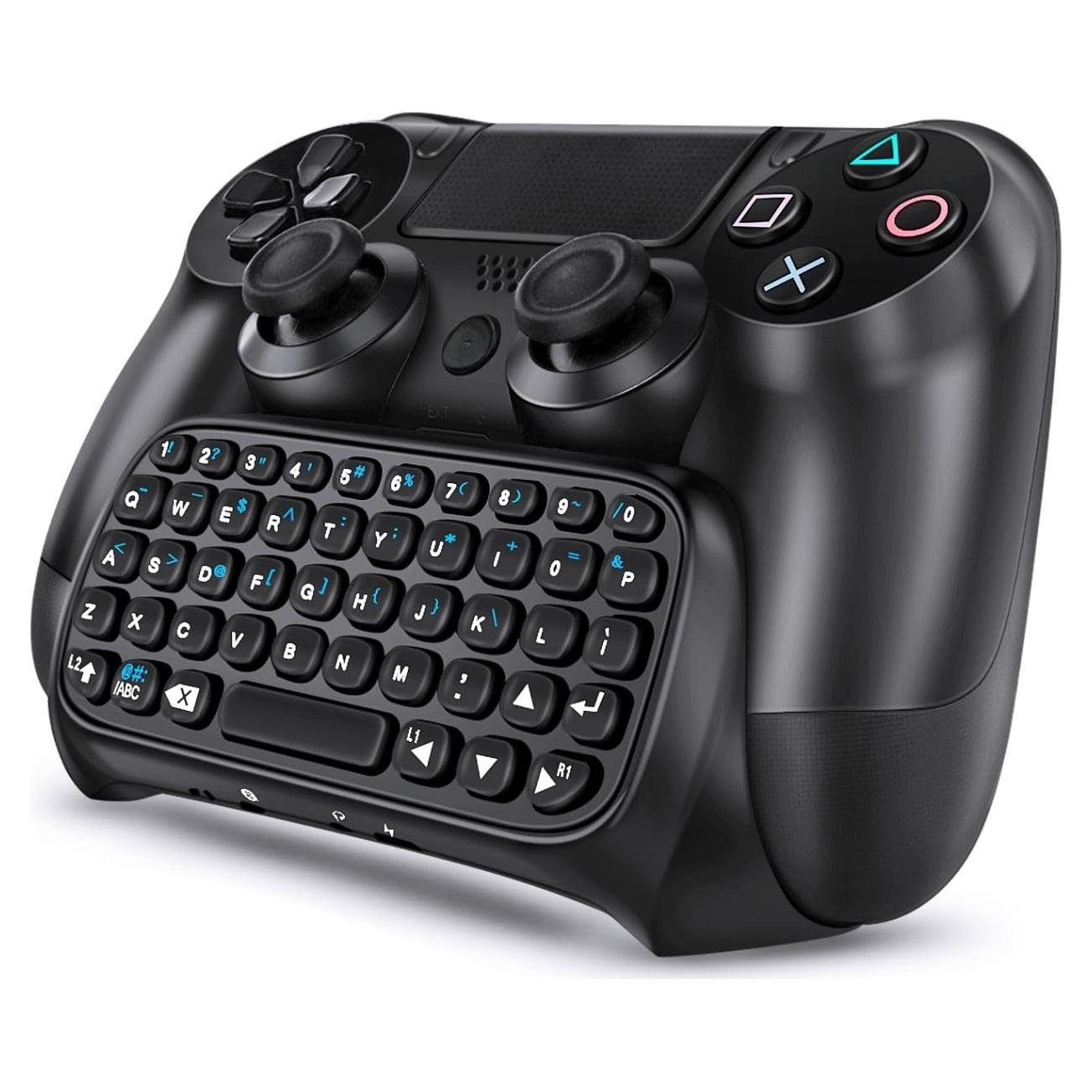 TNP PS4 Chatpad - PS4 Controller Keyboard Attachment, Compact Design - The Ultimate QWERTY Gamepad Keyboard for Playstation4, Compatible with PS4, PS4 Slim, and PS4 Pro