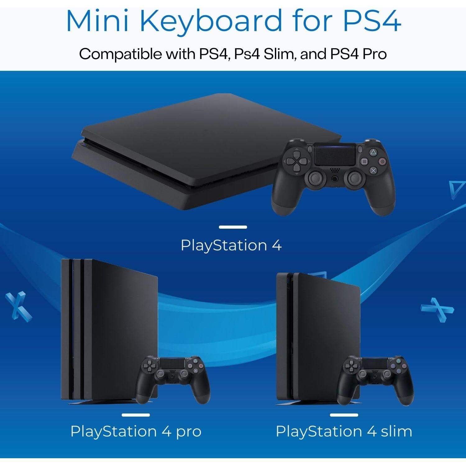 TNP PS4 Chatpad - PS4 Controller Keyboard Attachment, Compact Design - The Ultimate QWERTY Gamepad Keyboard for Playstation4, Compatible with PS4, PS4 Slim, and PS4 Pro