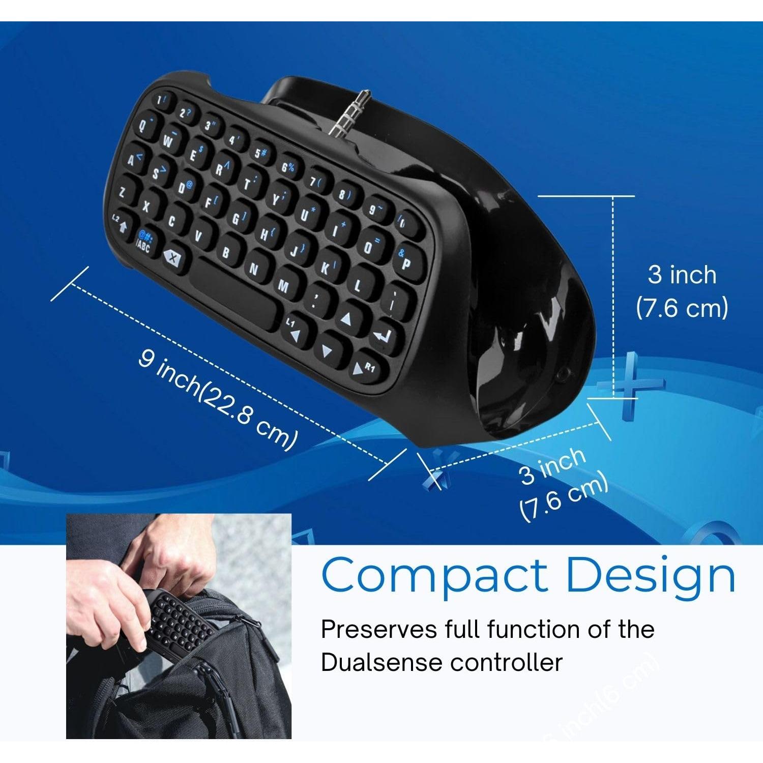TNP PS4 Chatpad - PS4 Controller Keyboard Attachment, Compact Design - The Ultimate QWERTY Gamepad Keyboard for Playstation4, Compatible with PS4, PS4 Slim, and PS4 Pro