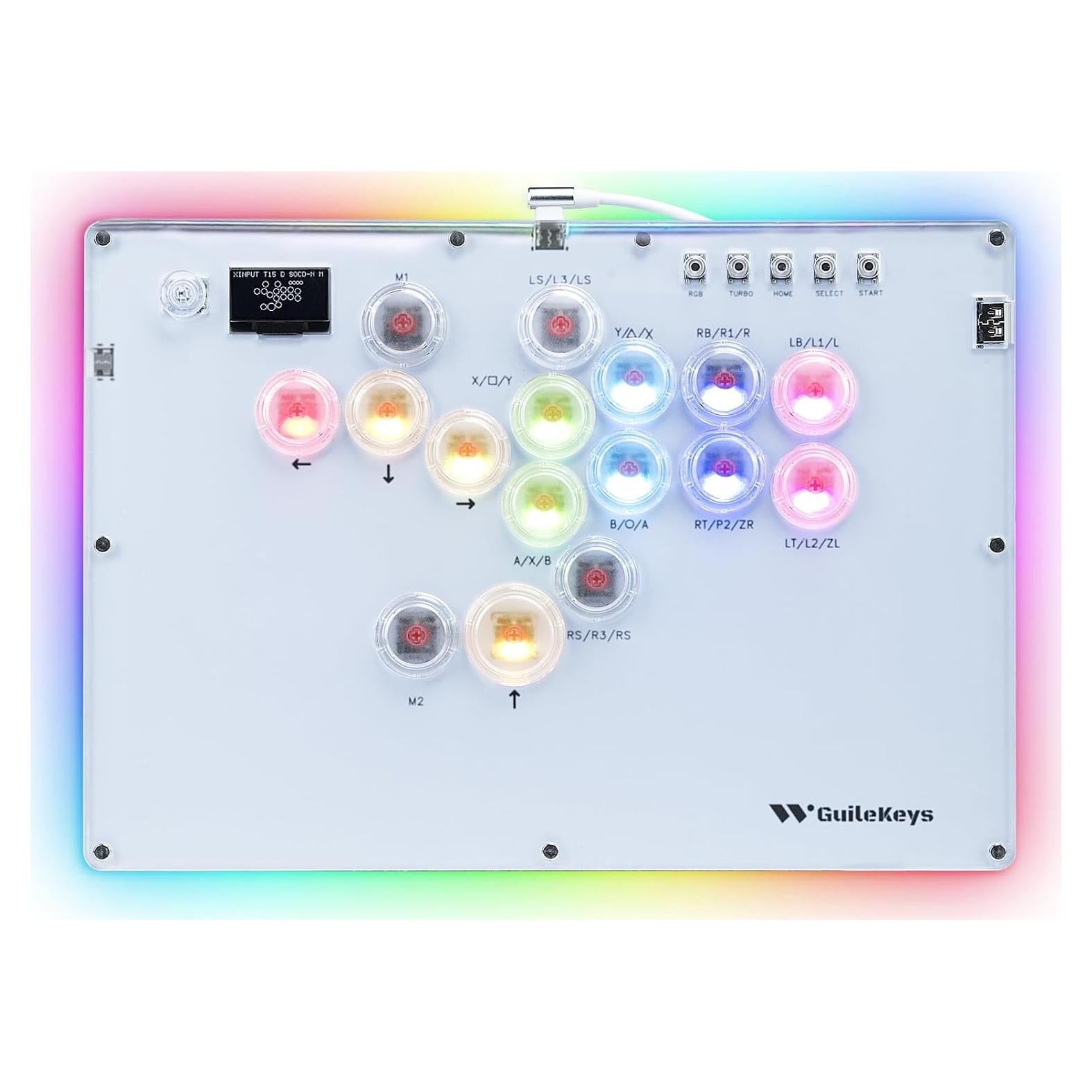 Controlador de Arcade GuileKeys GK-16 Blanco con RGB