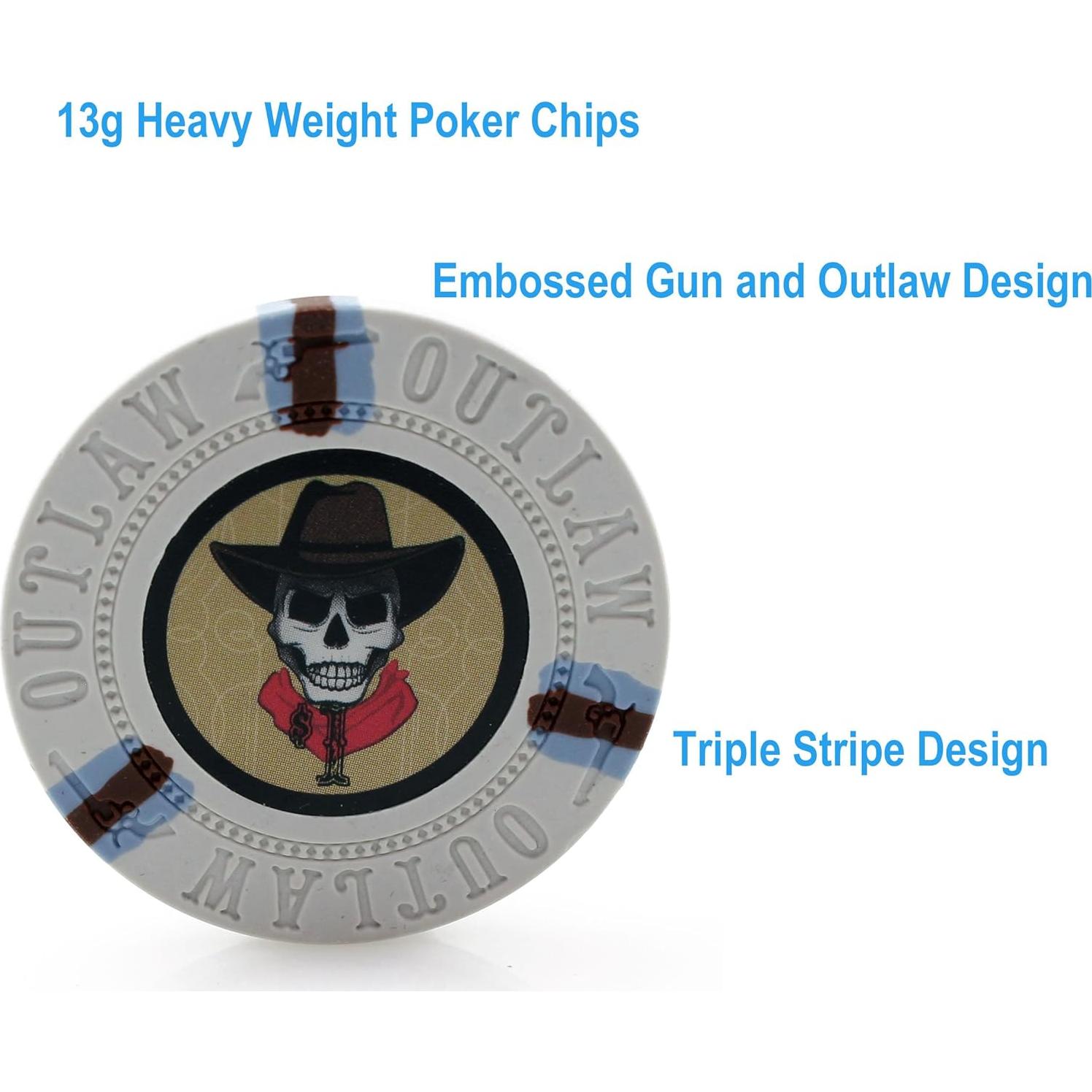 Juego de Fichas de Póker 500 Piezas - Versa Games Outlaw