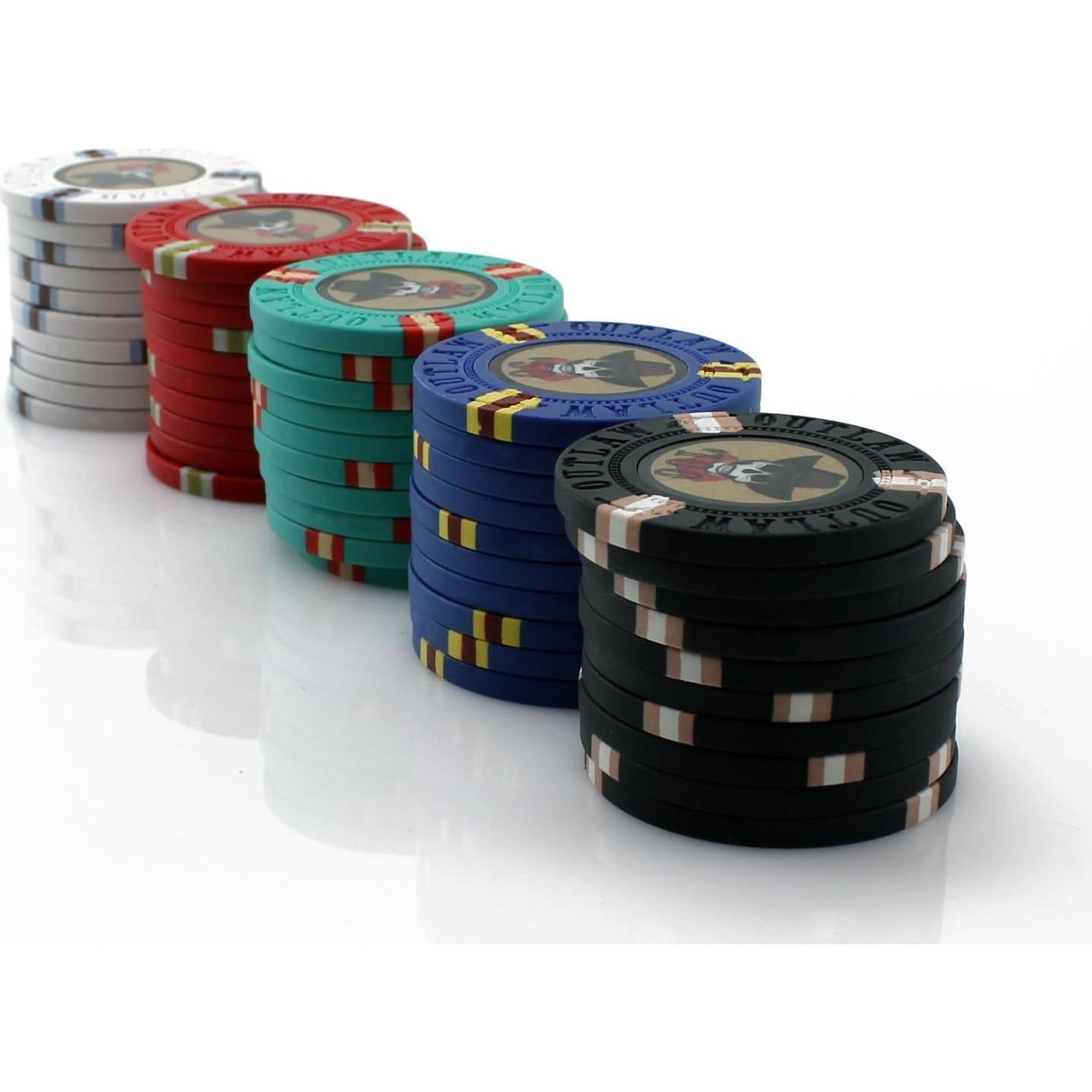 Juego de Fichas de Póker 500 Piezas - Versa Games Outlaw