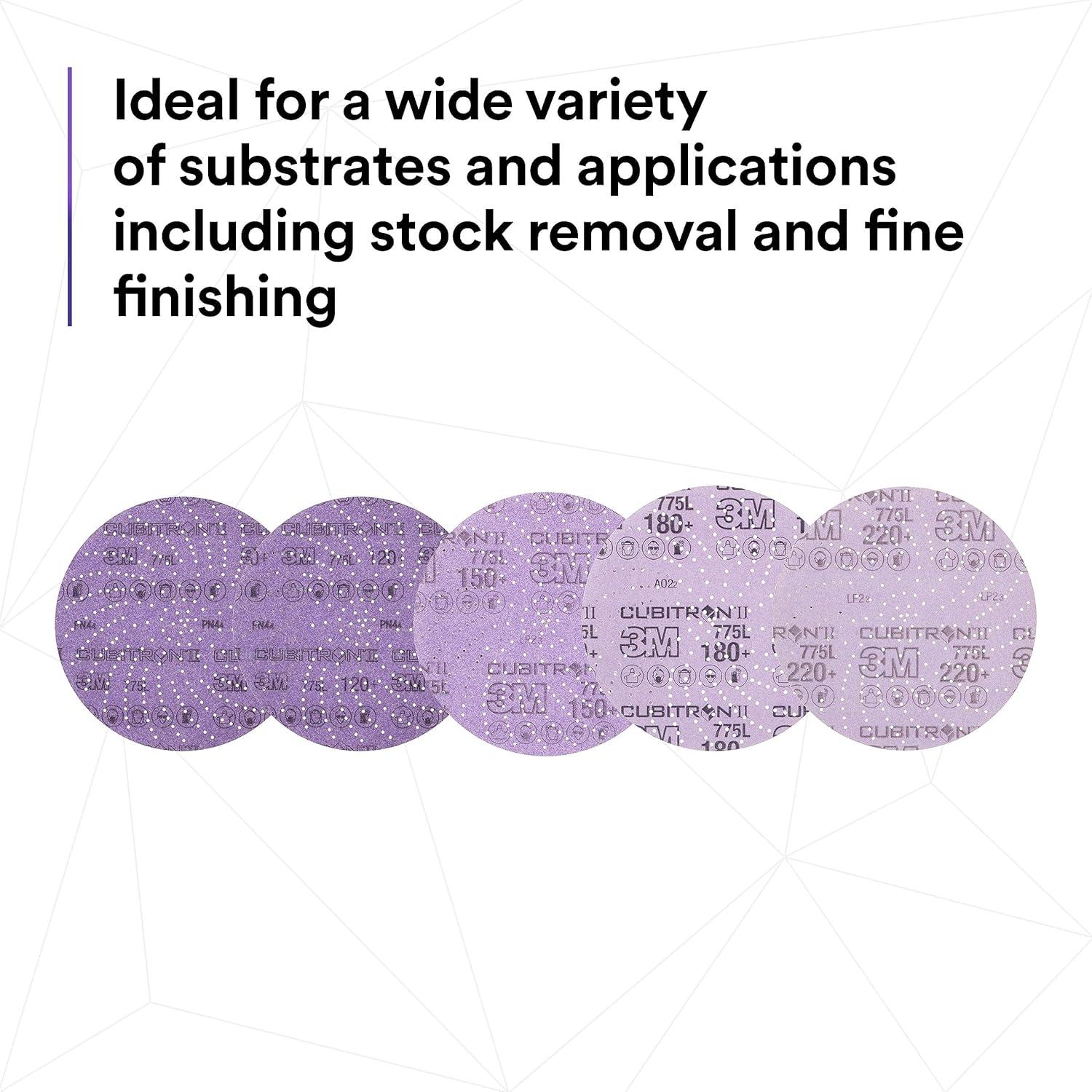 Disco de Lijado 3M Xtract Hookit 775L 320+ 7.62 cm Paq 50