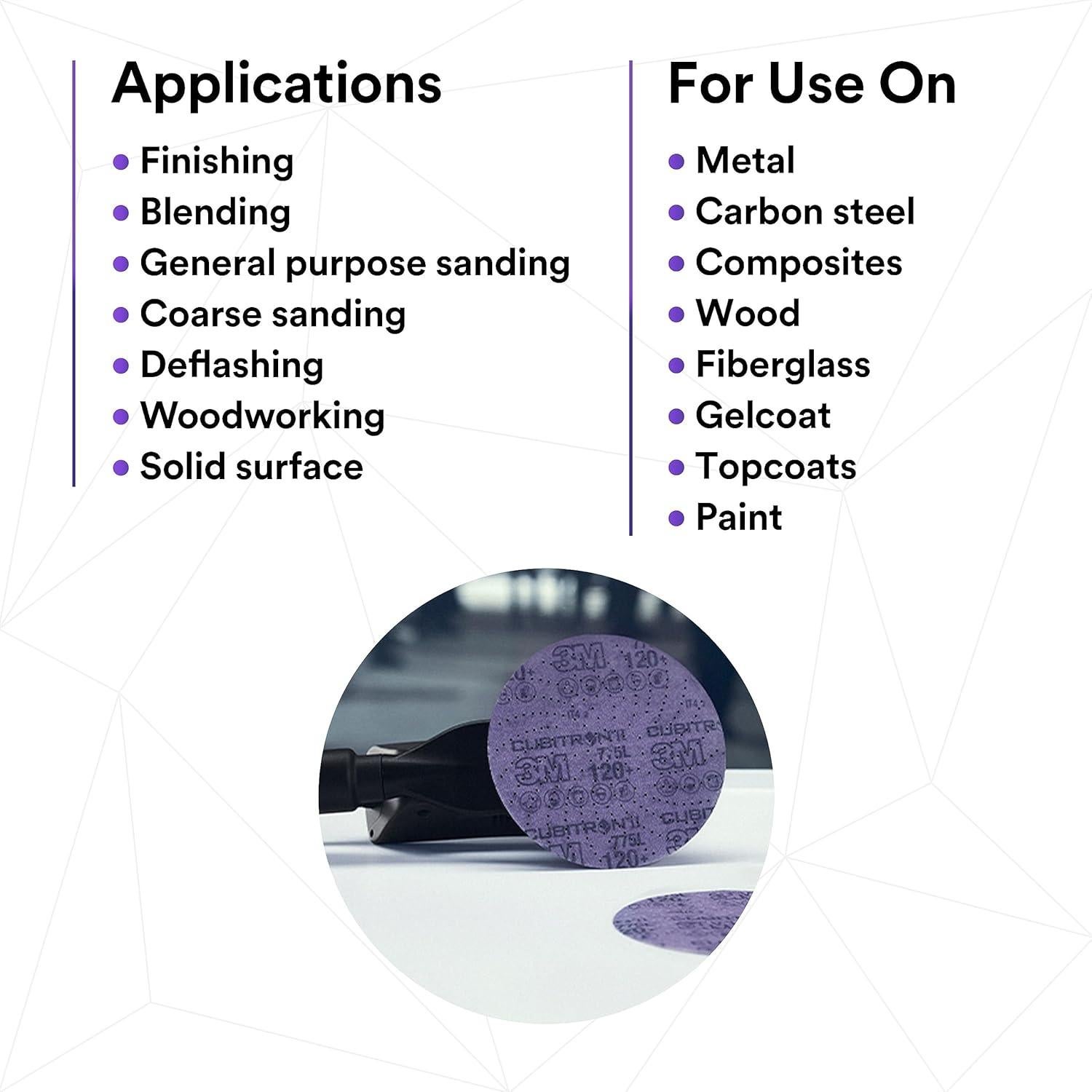 Disco de Lijado 3M Xtract Hookit 775L 320+ 7.62 cm Paq 50