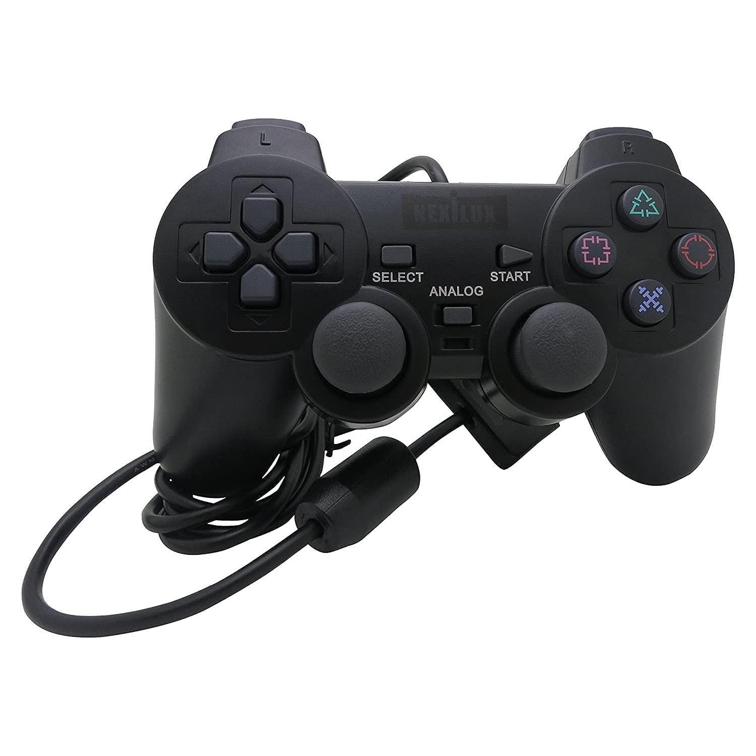 Controlador NEXiLUX PS2 Compatible con PlayStation 1 y 2