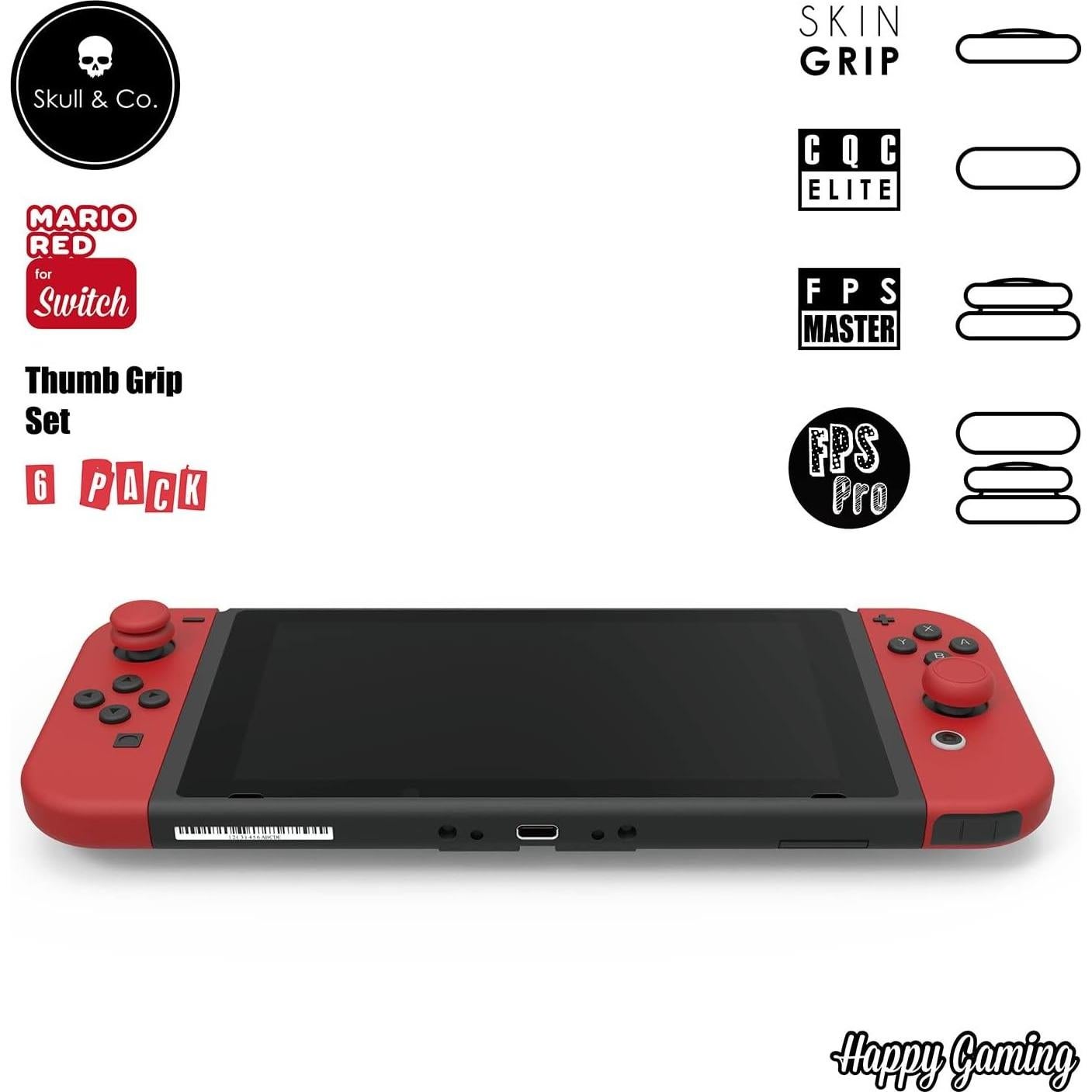 Tapas de Joystick Skull & Co. para Nintendo Switch - Rojo