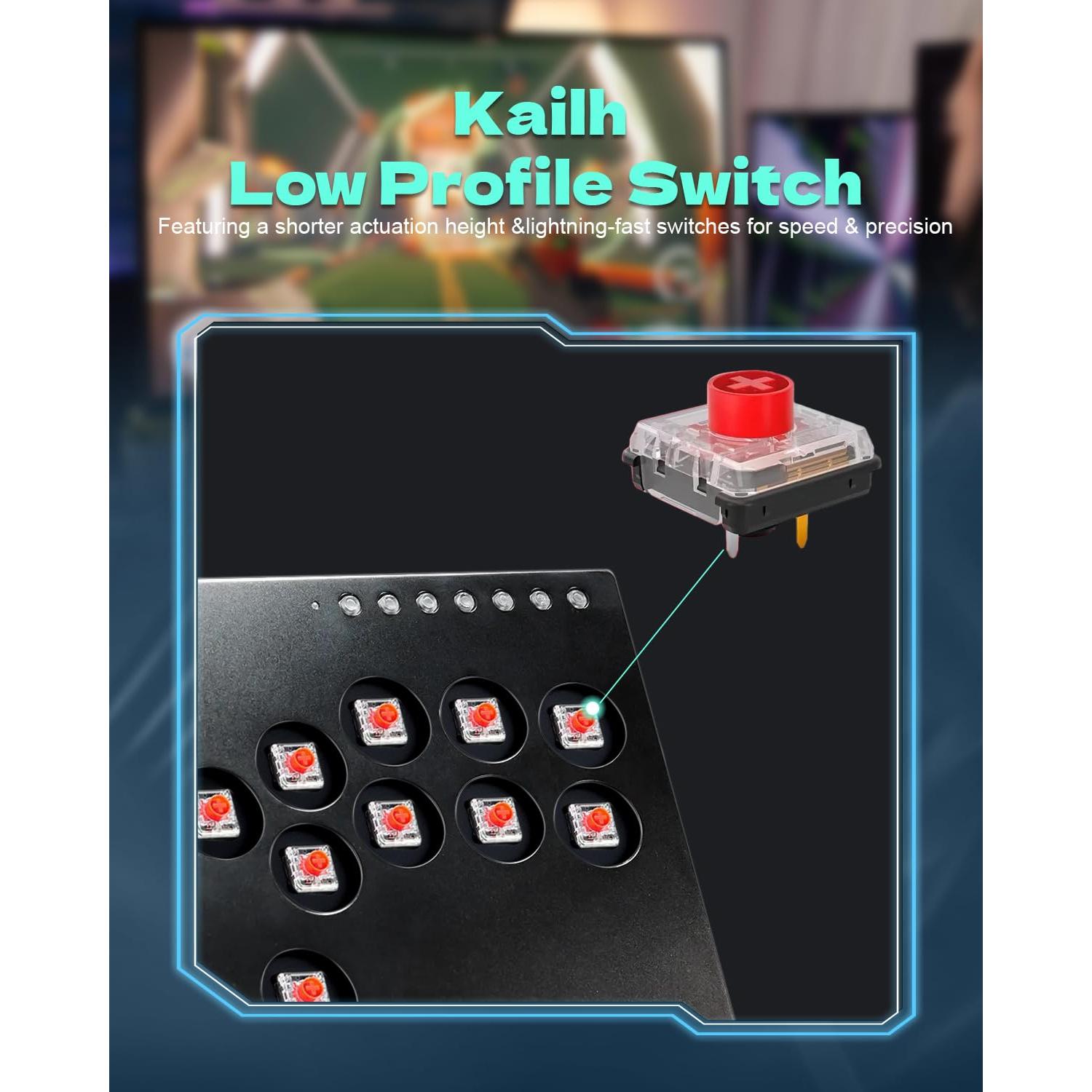 Controlador Arcade JZW-Shop M16 Metal RGB Turbo PS4 PC