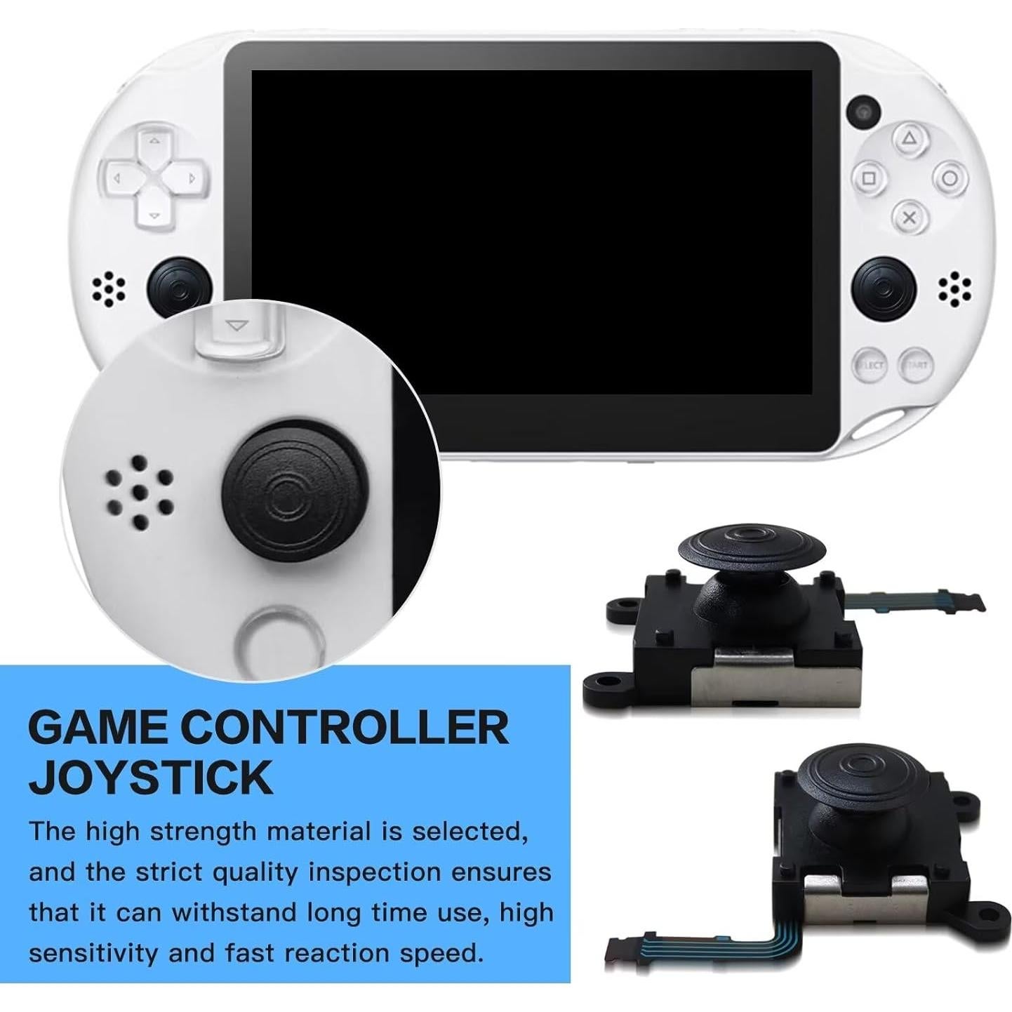 Premium Black Left Right Analog Joystick Rocker Control Pad Stick Replacement for PS Vita 2000 2001 Series (Slim Version)