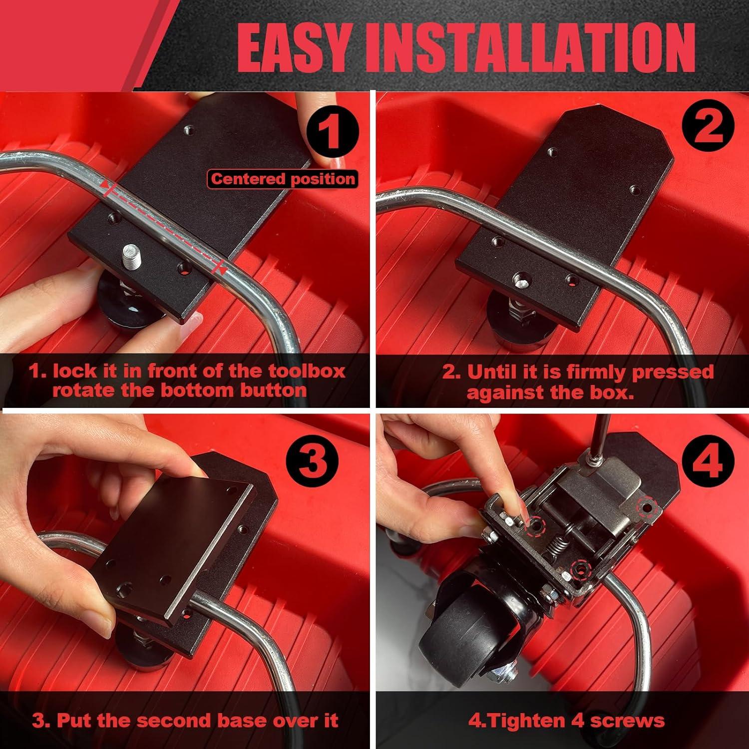 Ruedas Caster Milwaukee Packout 90.72 kg Acero Mejoradas