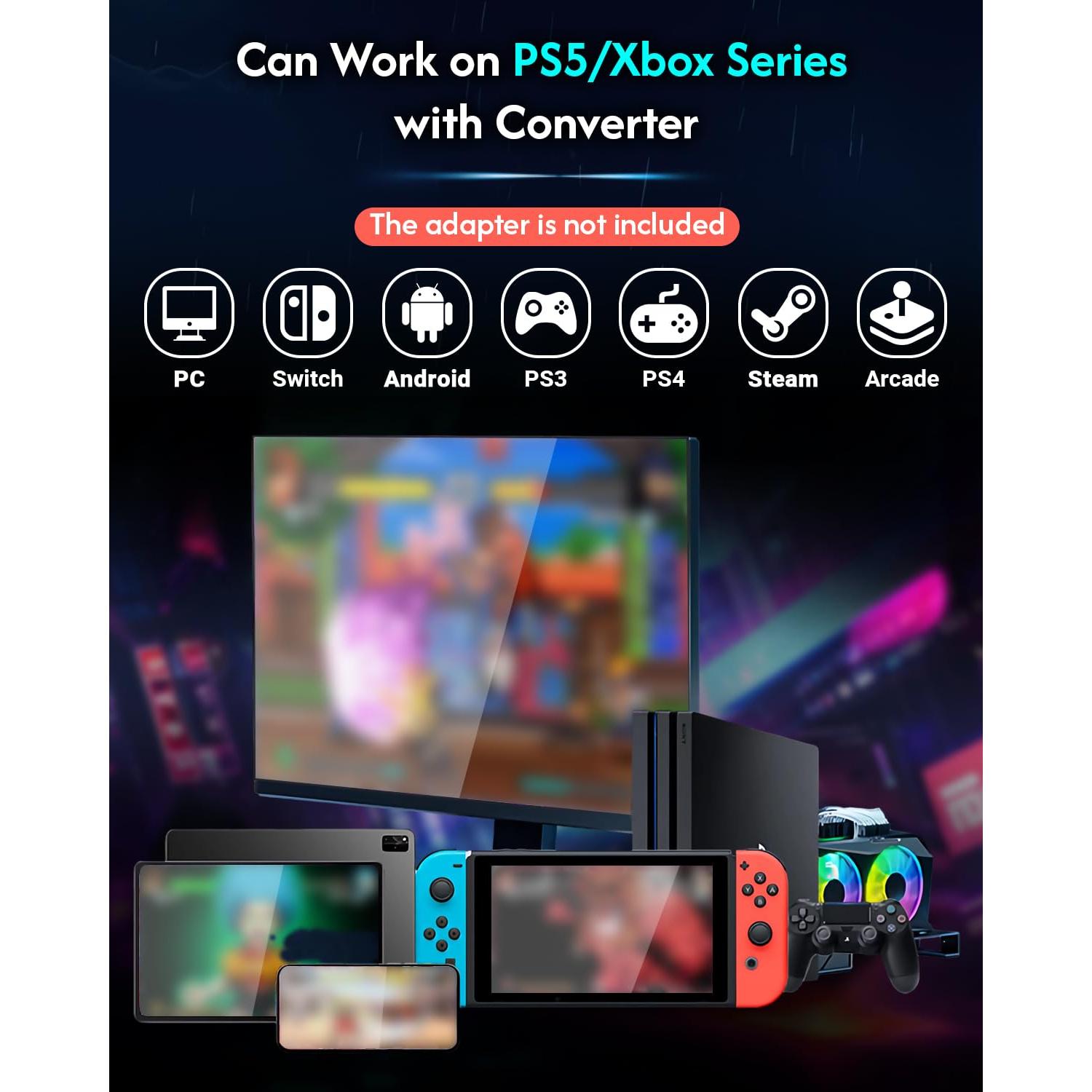 Controlador Arcade Sehawei G16 con RGB y Turbo para PC/PS4