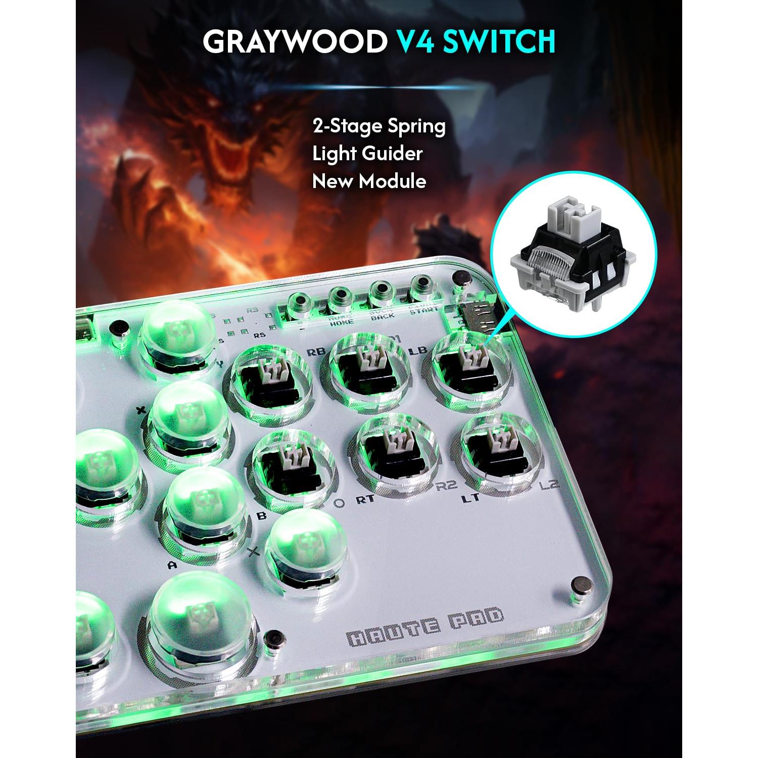 Controlador Arcade Sehawei G16 con RGB y Turbo para PC/PS4