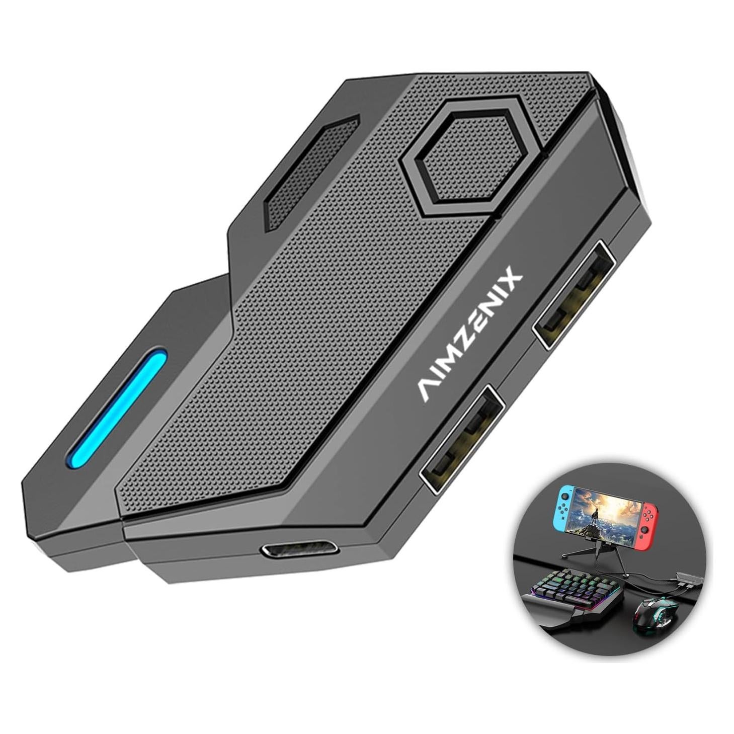 Adaptador Teclado y Ratón AIMZENIX BLADER - Conectar y Jugar