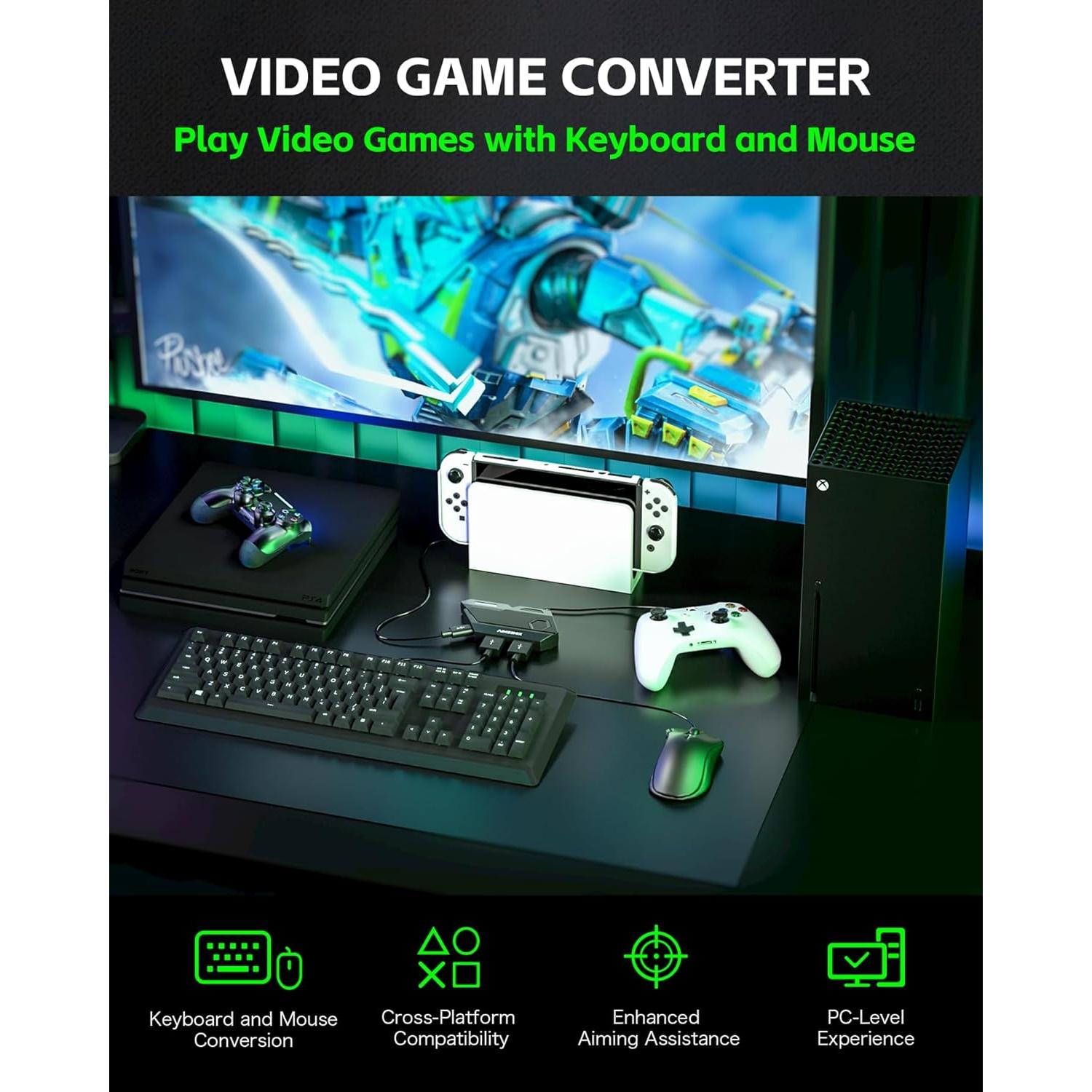 Adaptador Teclado y Ratón AIMZENIX BLADER - Conectar y Jugar