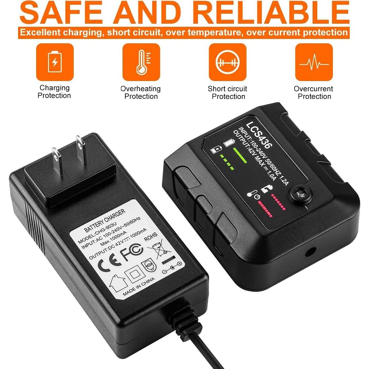 Batería Litio 3.5Ah 40V Powilling + Cargador Black+Decker