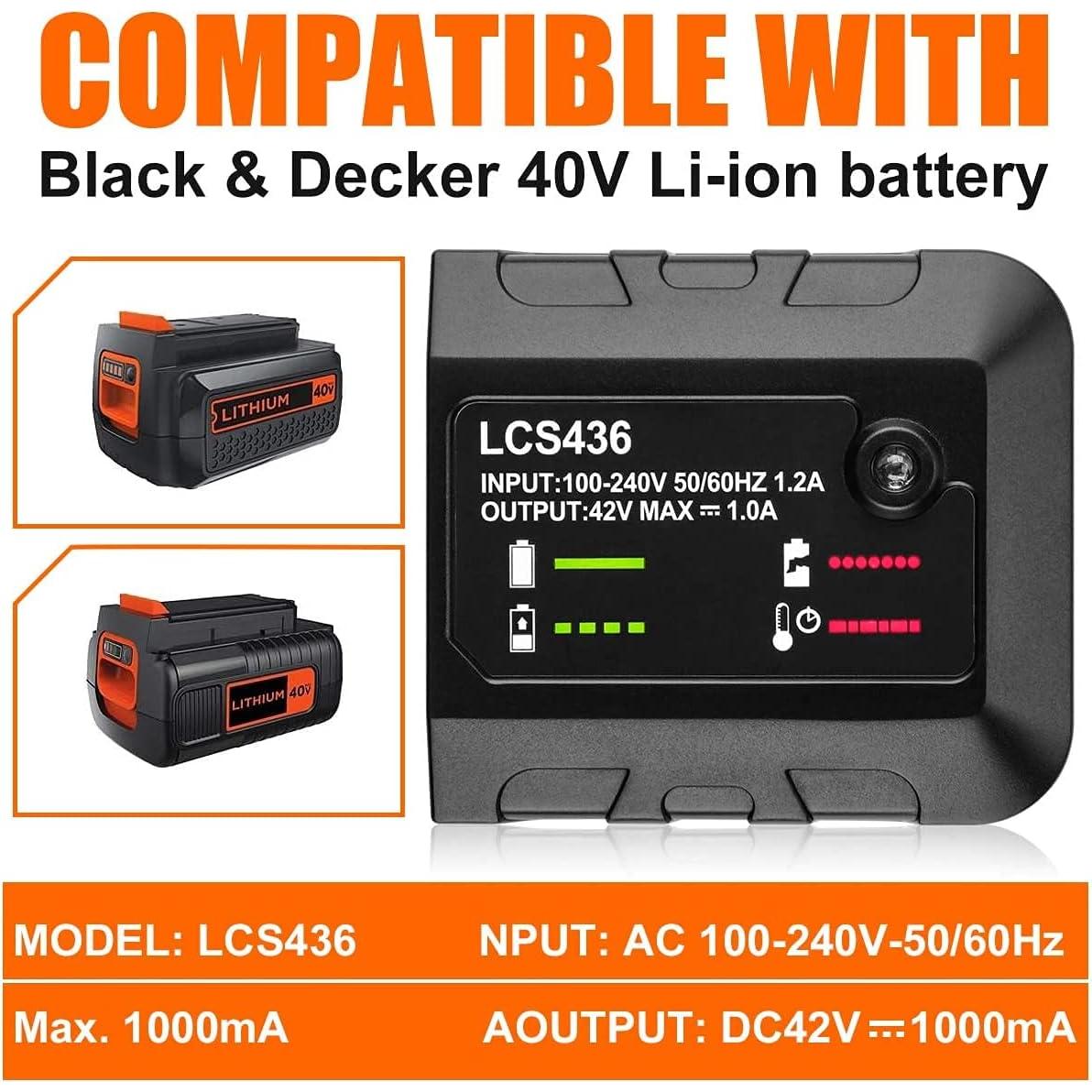 Batería Litio 3.5Ah 40V Powilling + Cargador Black+Decker
