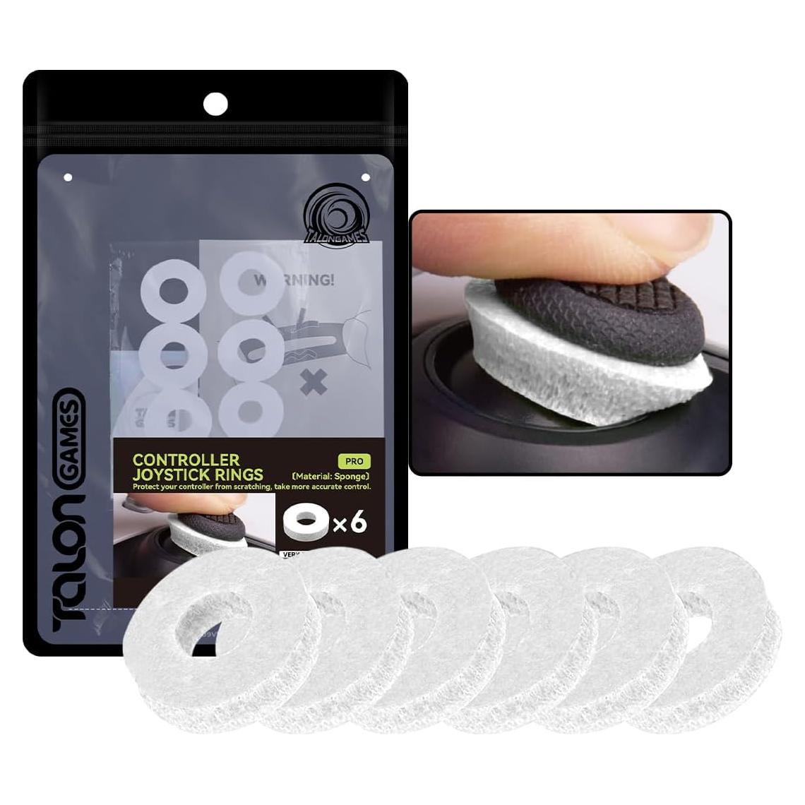 Anillos de Precisión TALONGAMES para Joystick - 6 Unidades - Blanco Suave