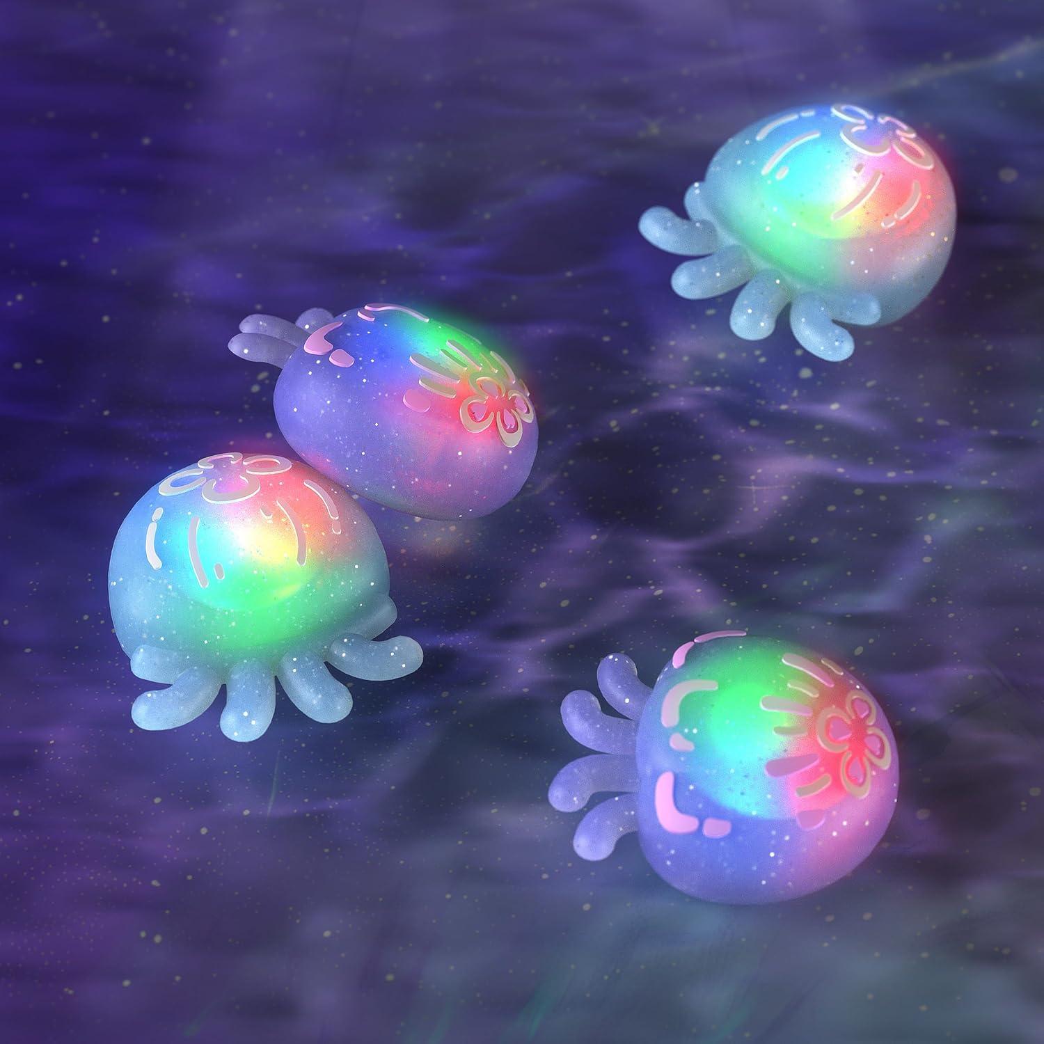 PlayVital Cute Universal Illuminated LED Thumbstick Grips for ps5, for ps4, Thumb Grip Caps for Xbox Series X/S, for Xbox One, Switch Pro, Enhanced Comfort, Joystick Protection