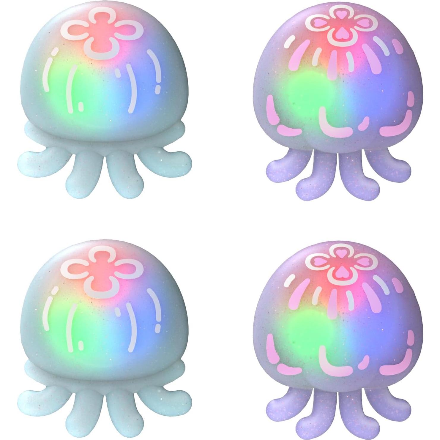 PlayVital Cute Universal Illuminated LED Thumbstick Grips for ps5, for ps4, Thumb Grip Caps for Xbox Series X/S, for Xbox One, Switch Pro, Enhanced Comfort, Joystick Protection