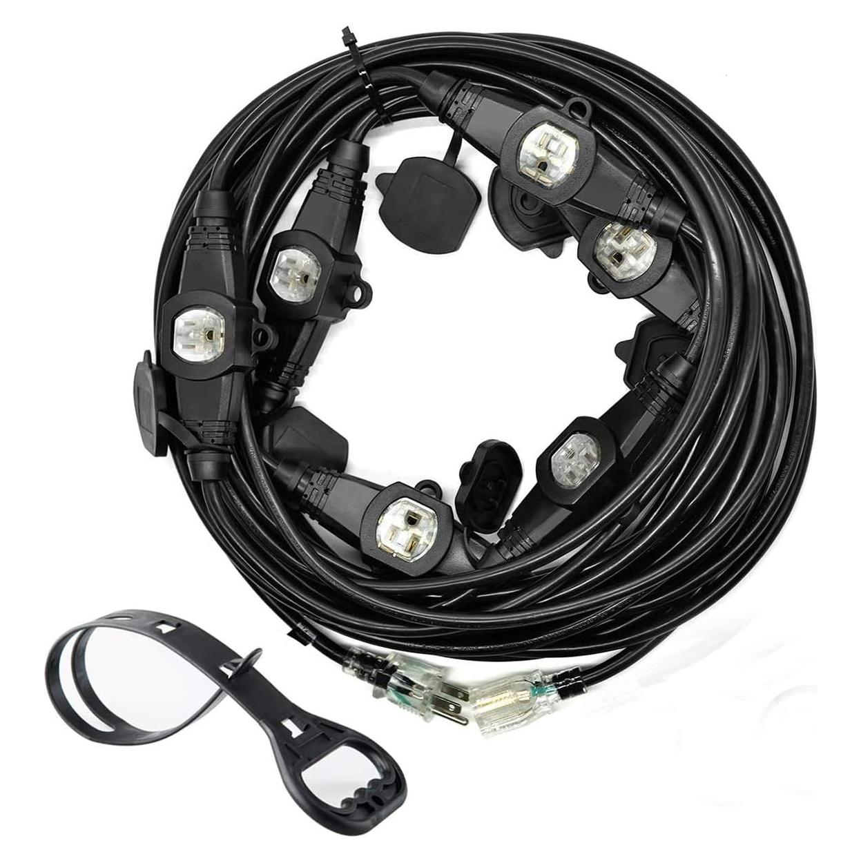 Cable de extensión 7 tomas 15,24m Xuanhua 16 Gauge