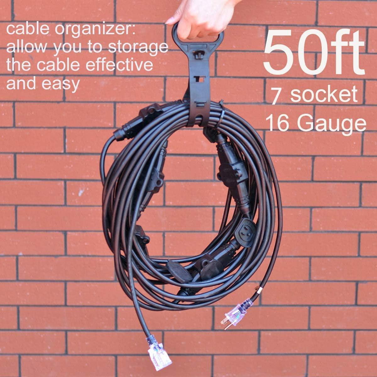 Cable de extensión 7 tomas 15,24m Xuanhua 16 Gauge