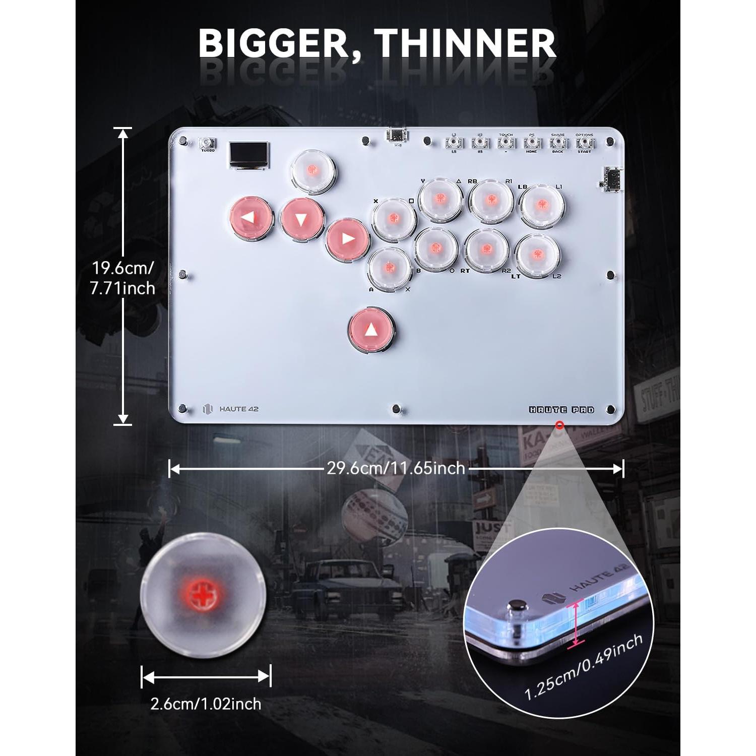 Controlador Arcade Sehawei T13 con RGB y Turbo para PC/PS4/Switch