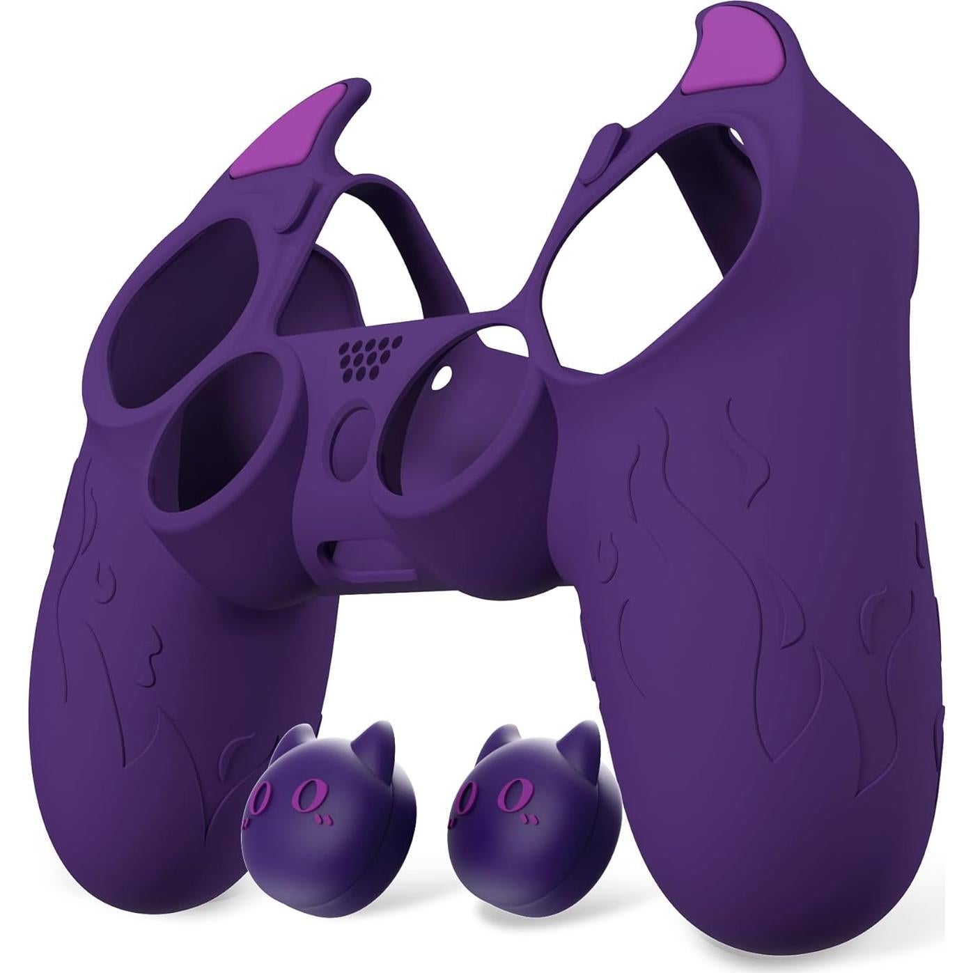 Funda Silicona Antideslizante PlayVital para Controlador PS4 - Morado