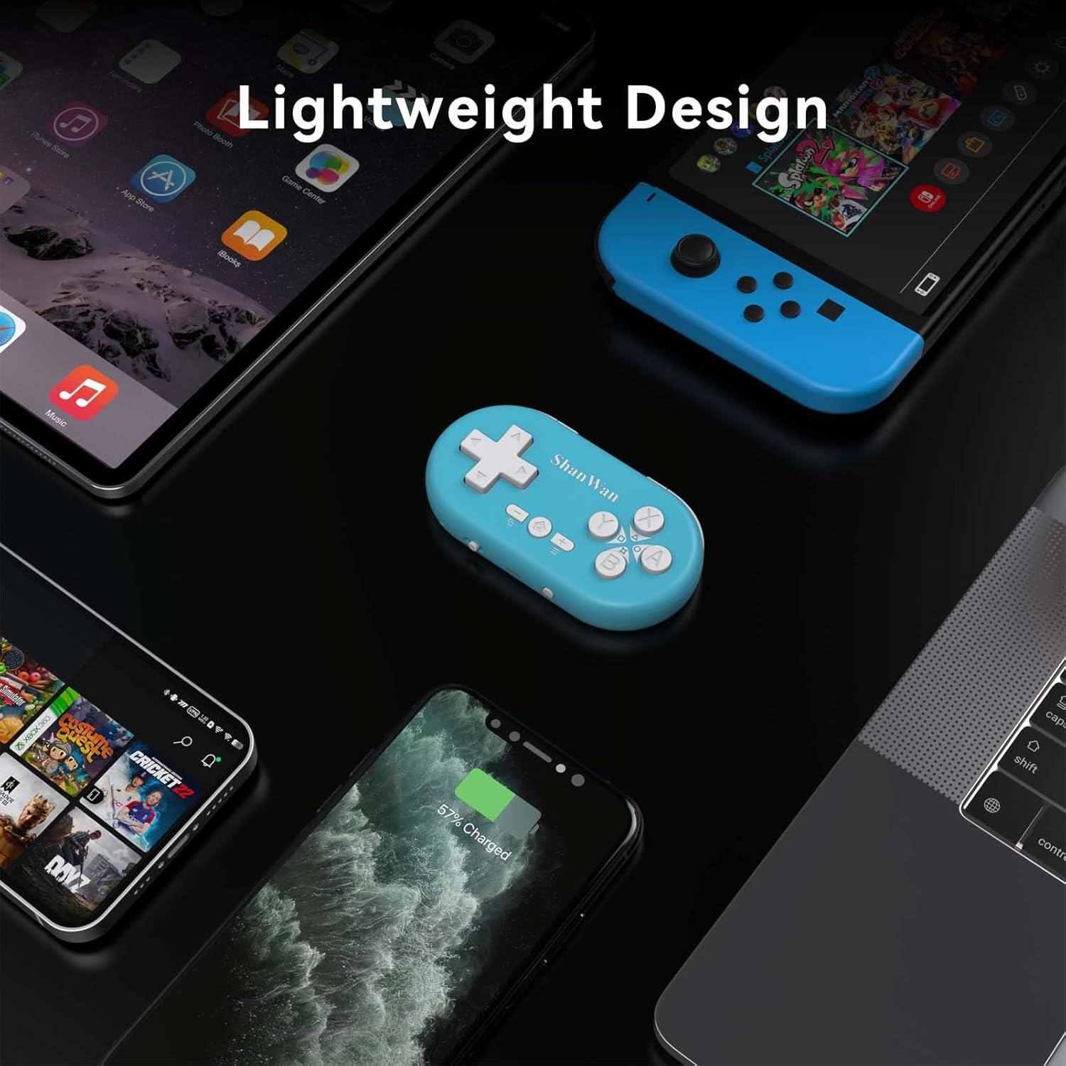 Controlador Mini ShanWan Bluetooth para Switch y PS4 Kabrilan